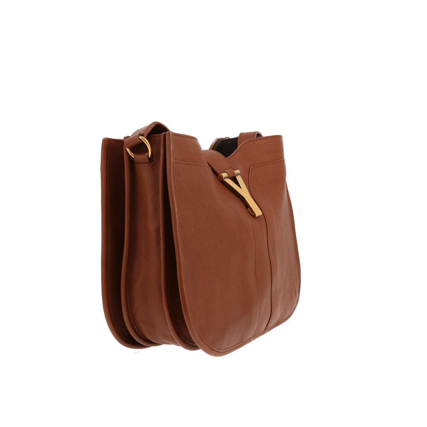 Saint Laurent Chyc brown leather shoulder bag
