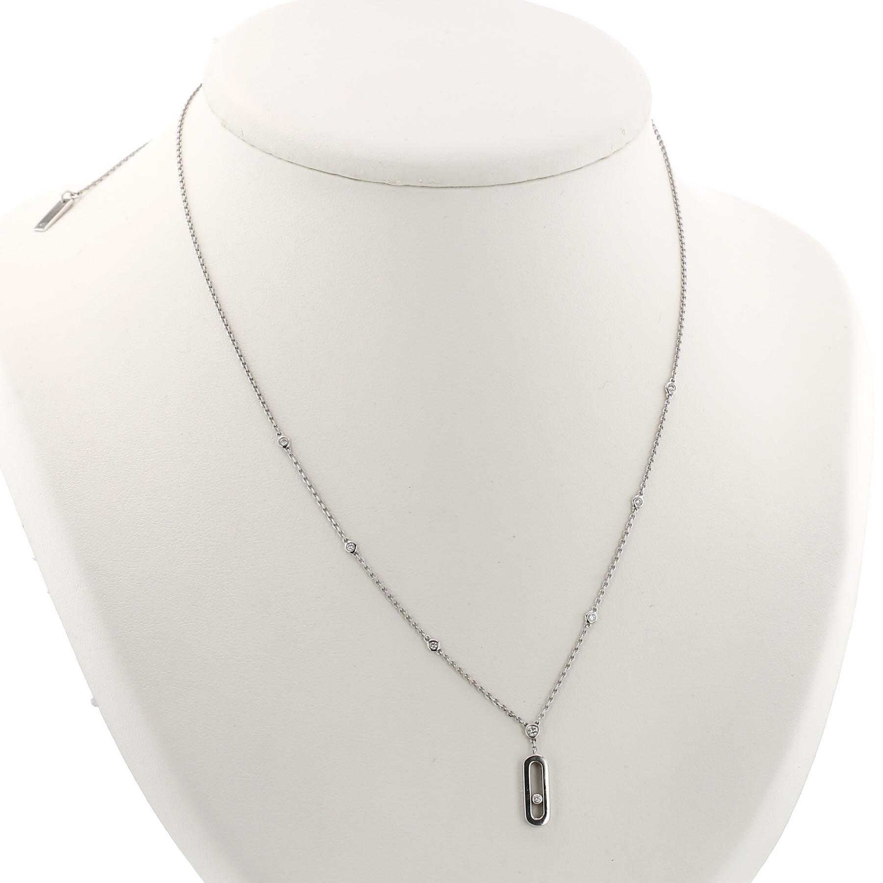Messika Move Uno necklace in white gold and diamonds