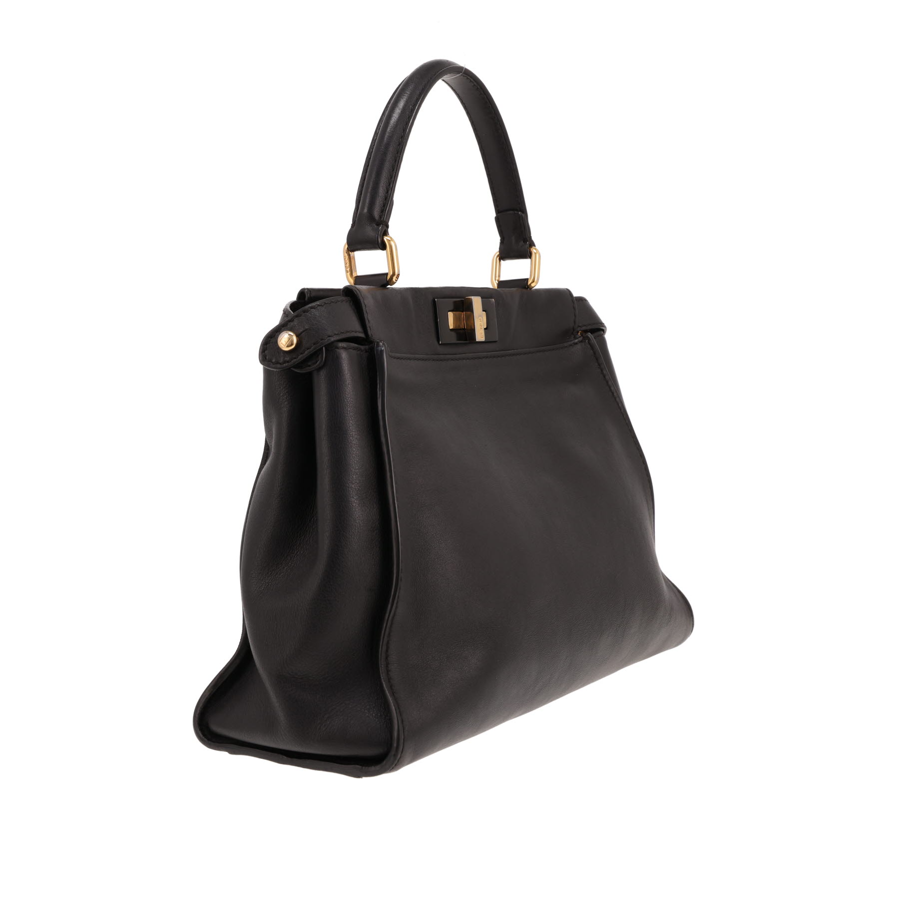 Borsa Fendi Peekaboo in pelle nera