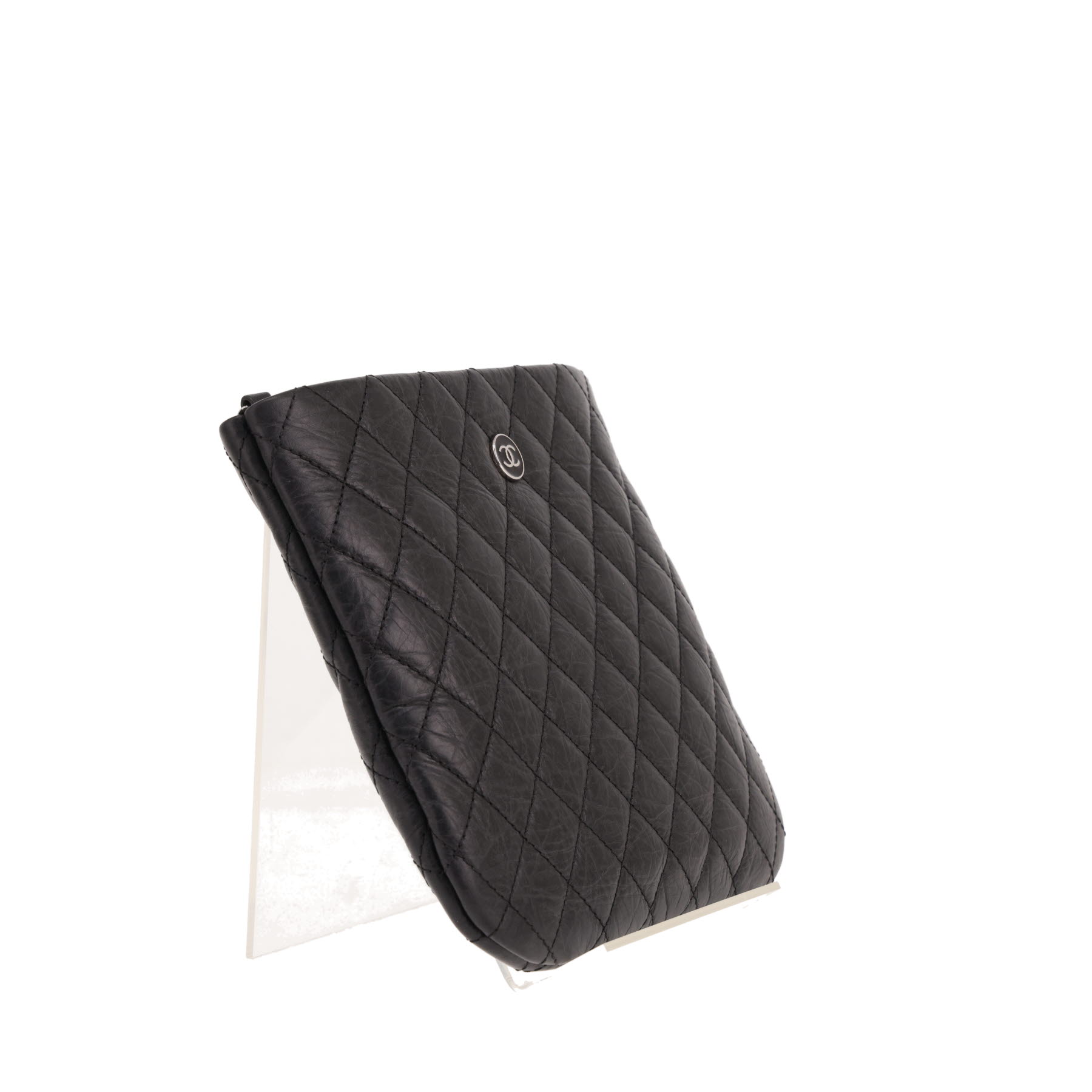 Sac bandoulière Chanel   en cuir matelassé noir