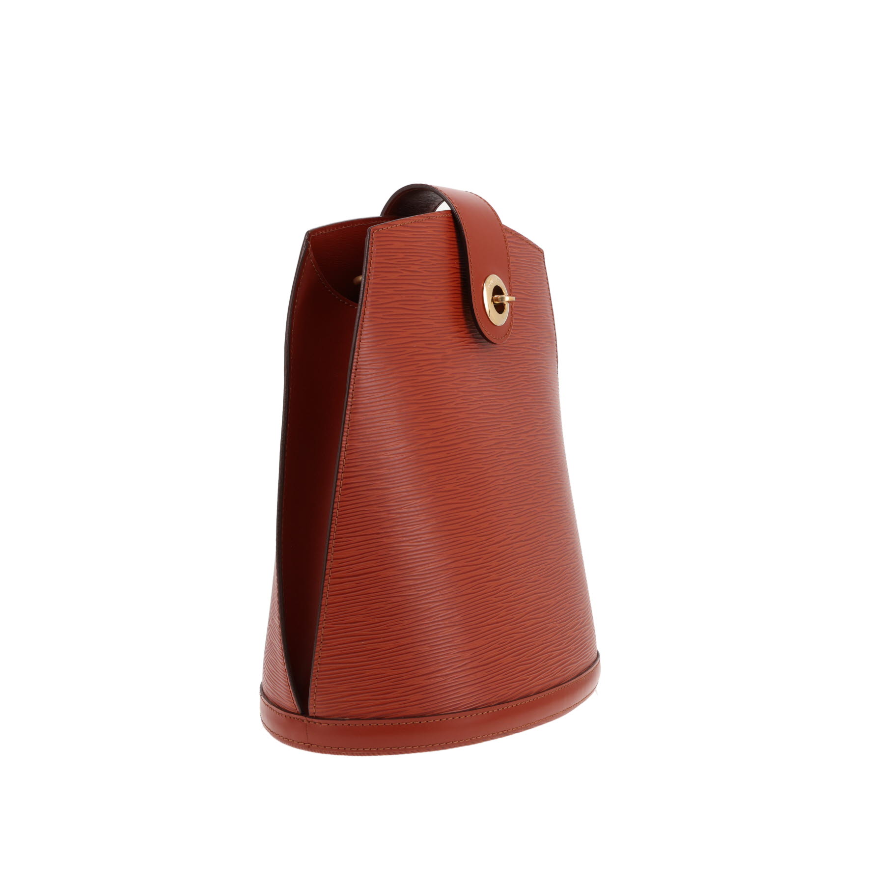 Louis Vuitton Cluny handbag in brown Épi leather
