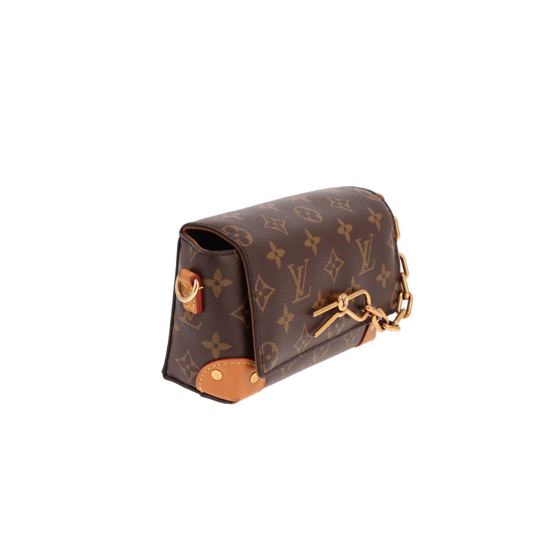 Bolso bandolera Louis Vuitton «Steamer Bag» de lona Monogram y piel natural