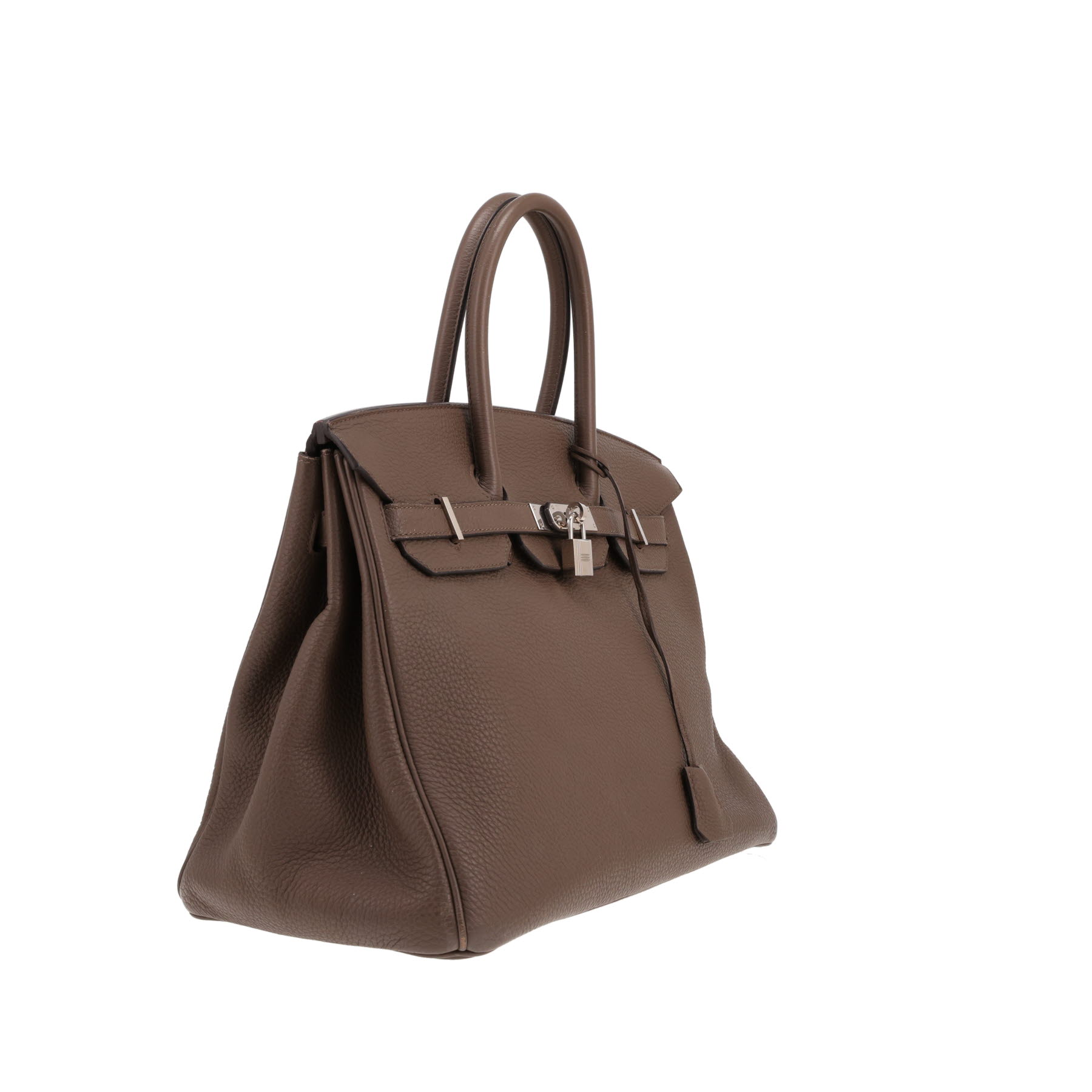 Bolso Hermès Birkin de 35 cm en piel Togo gris