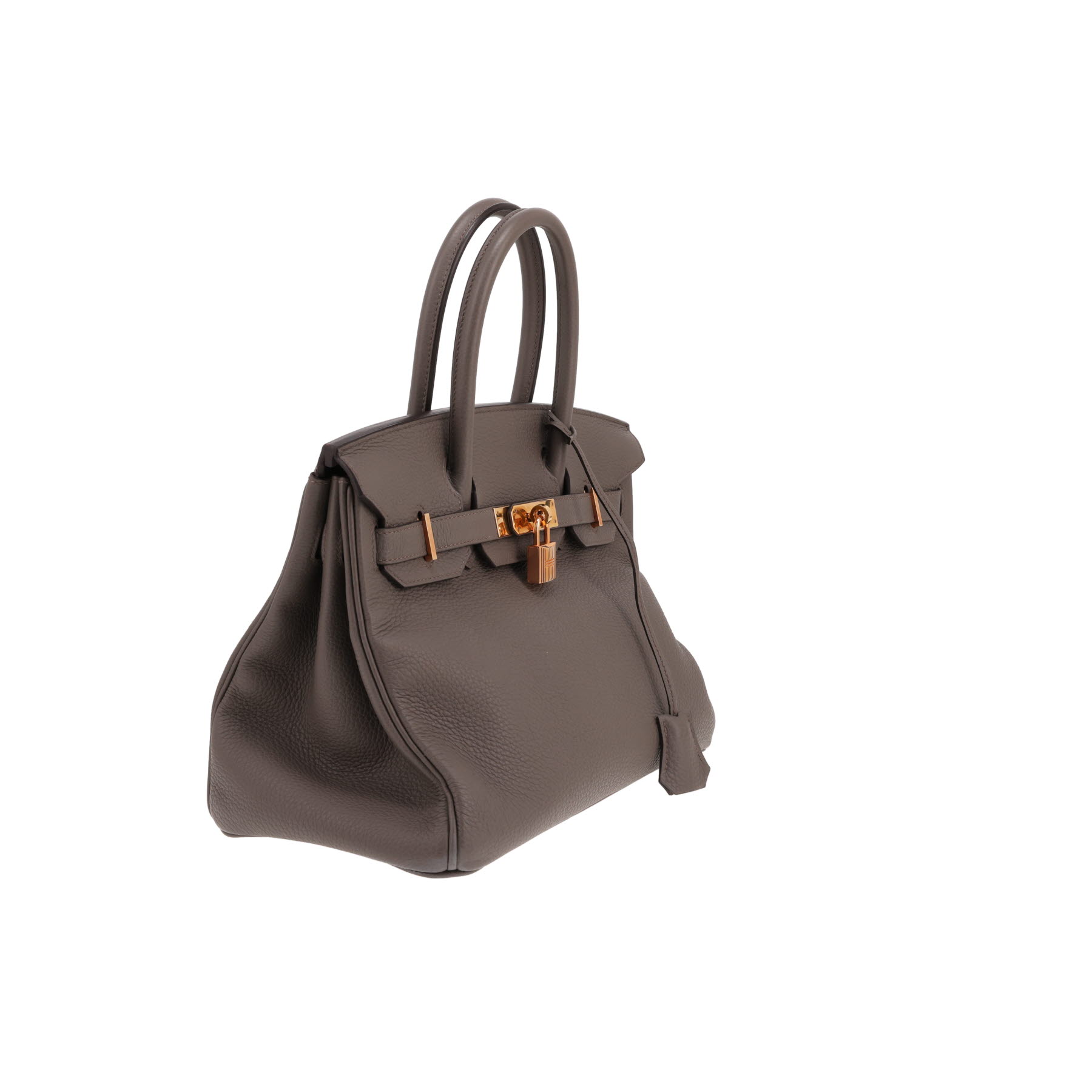 Borsa Hermès Birkin da 30 cm in pelle Togo grigia