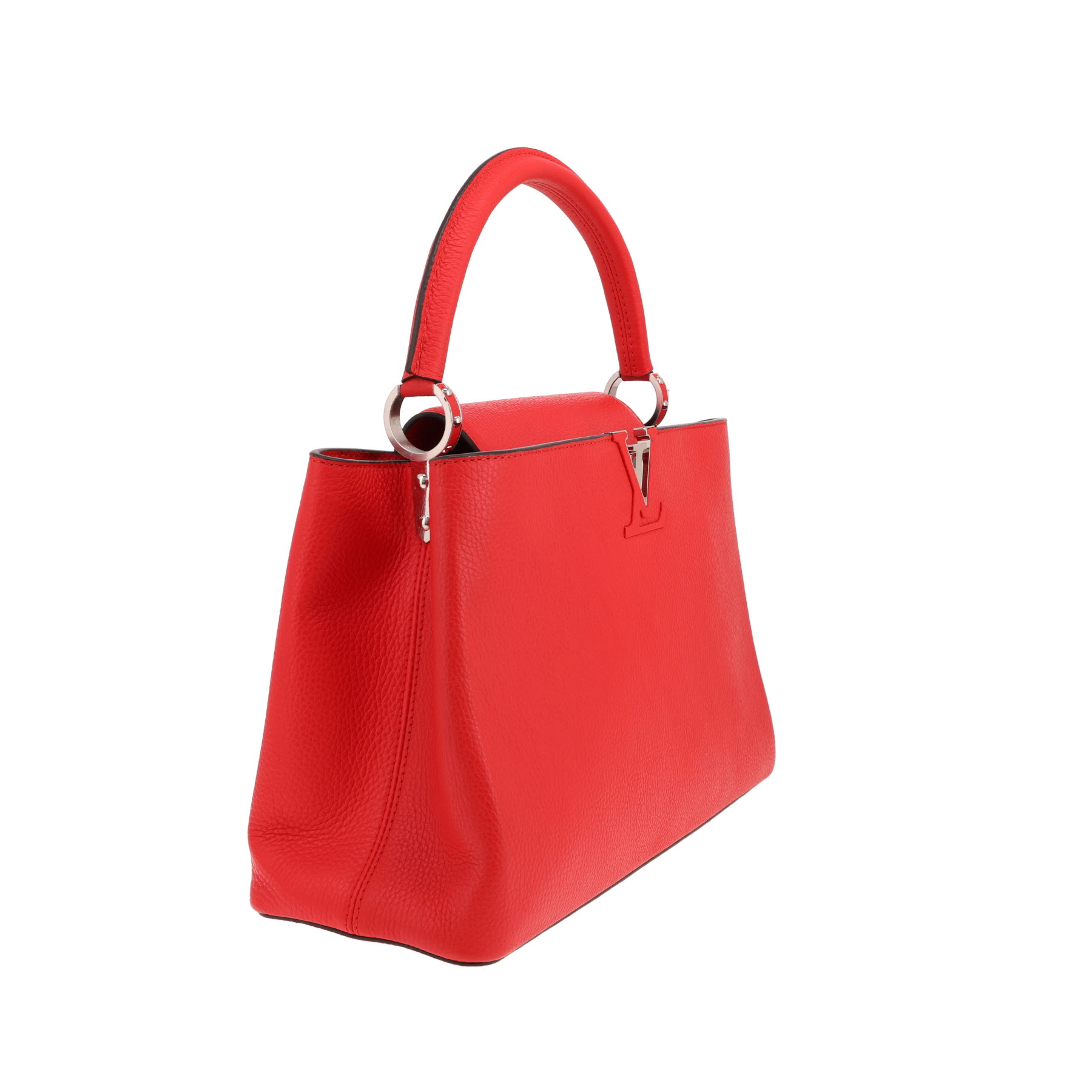 Sac à main Louis Vuitton  Capucines en cuir taurillon clémence rouge