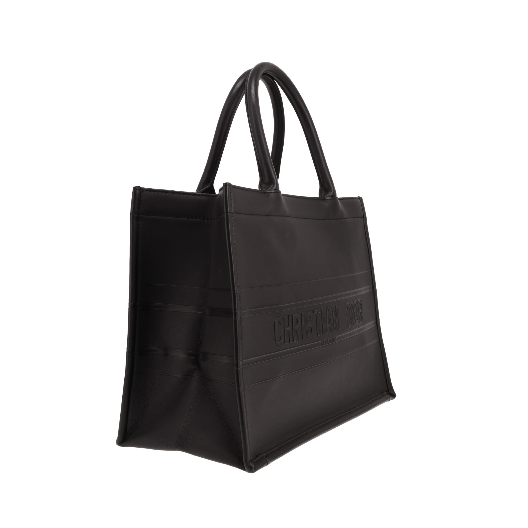 Sac cabas Dior  Book Tote moyen modèle  en cuir noir