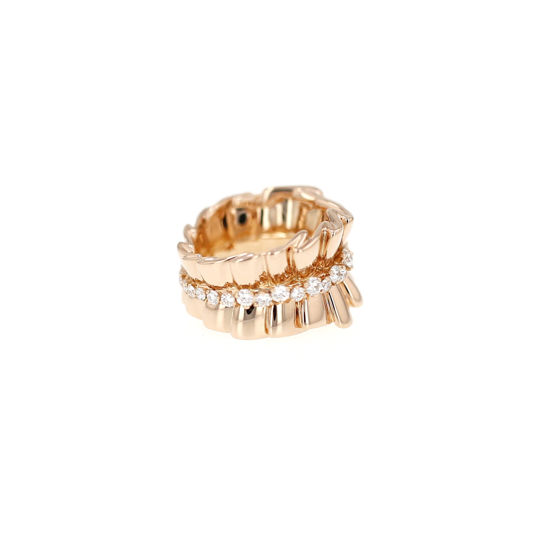 Anillo Dior «Bar en Corolle» en oro rosa y diamantes