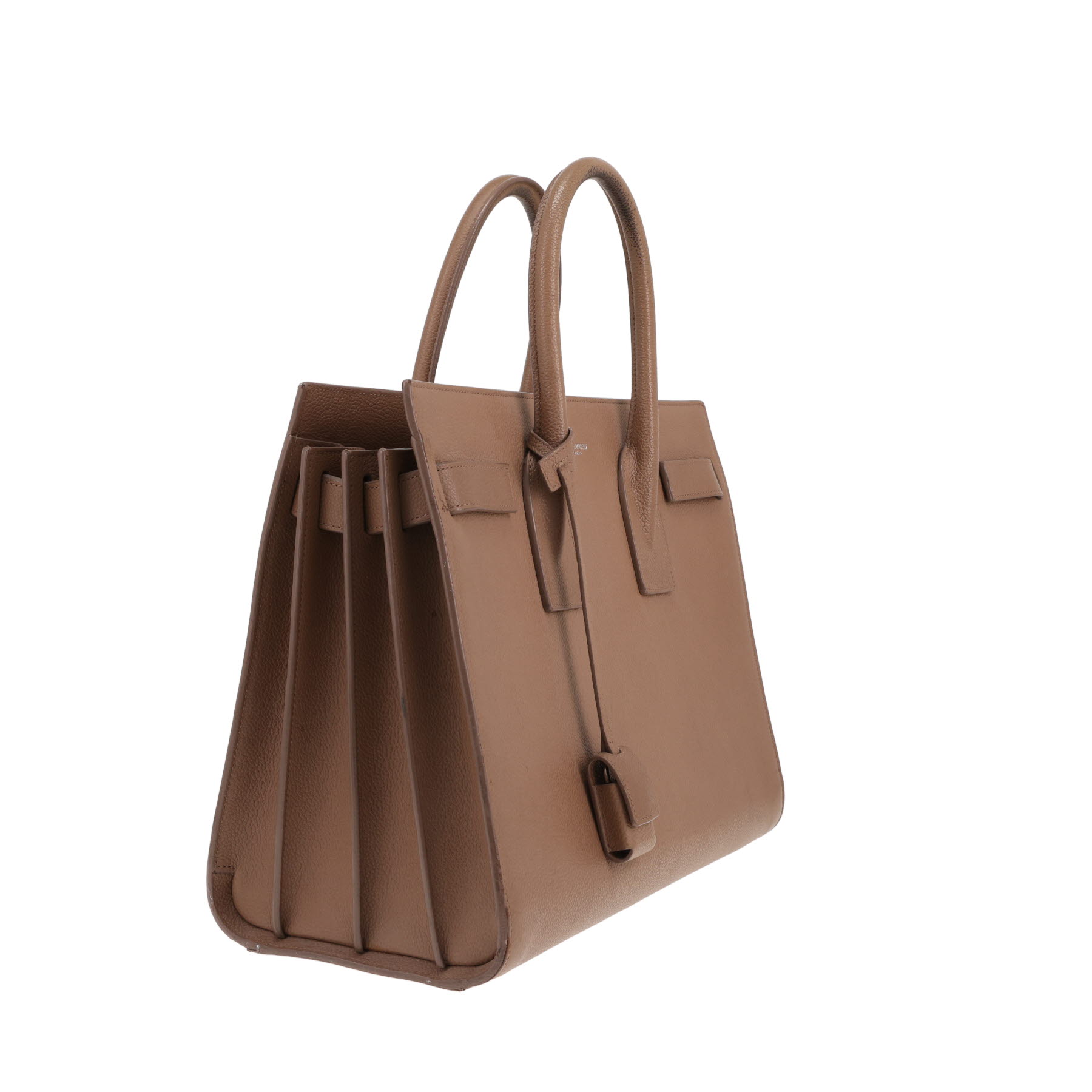 Borsa Saint Laurent  Borsa da giorno modello piccolo  in pelle martellata beige
