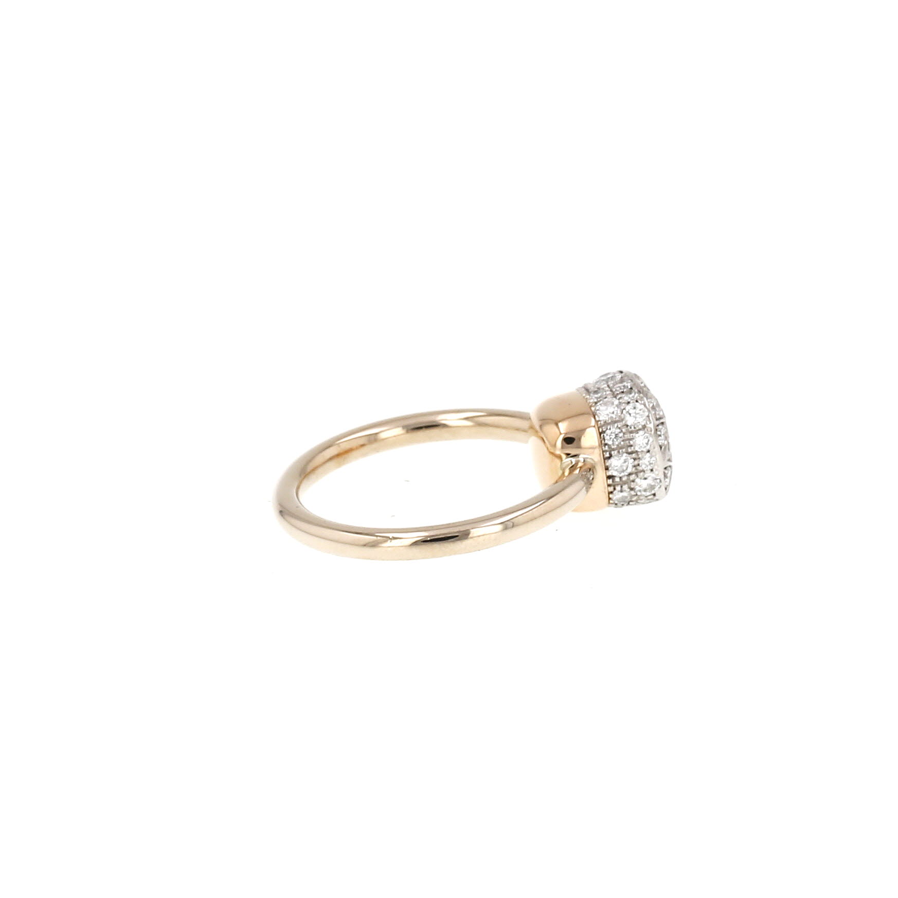 Pomellato Nudo Petit ring in rose gold, white gold and diamonds
