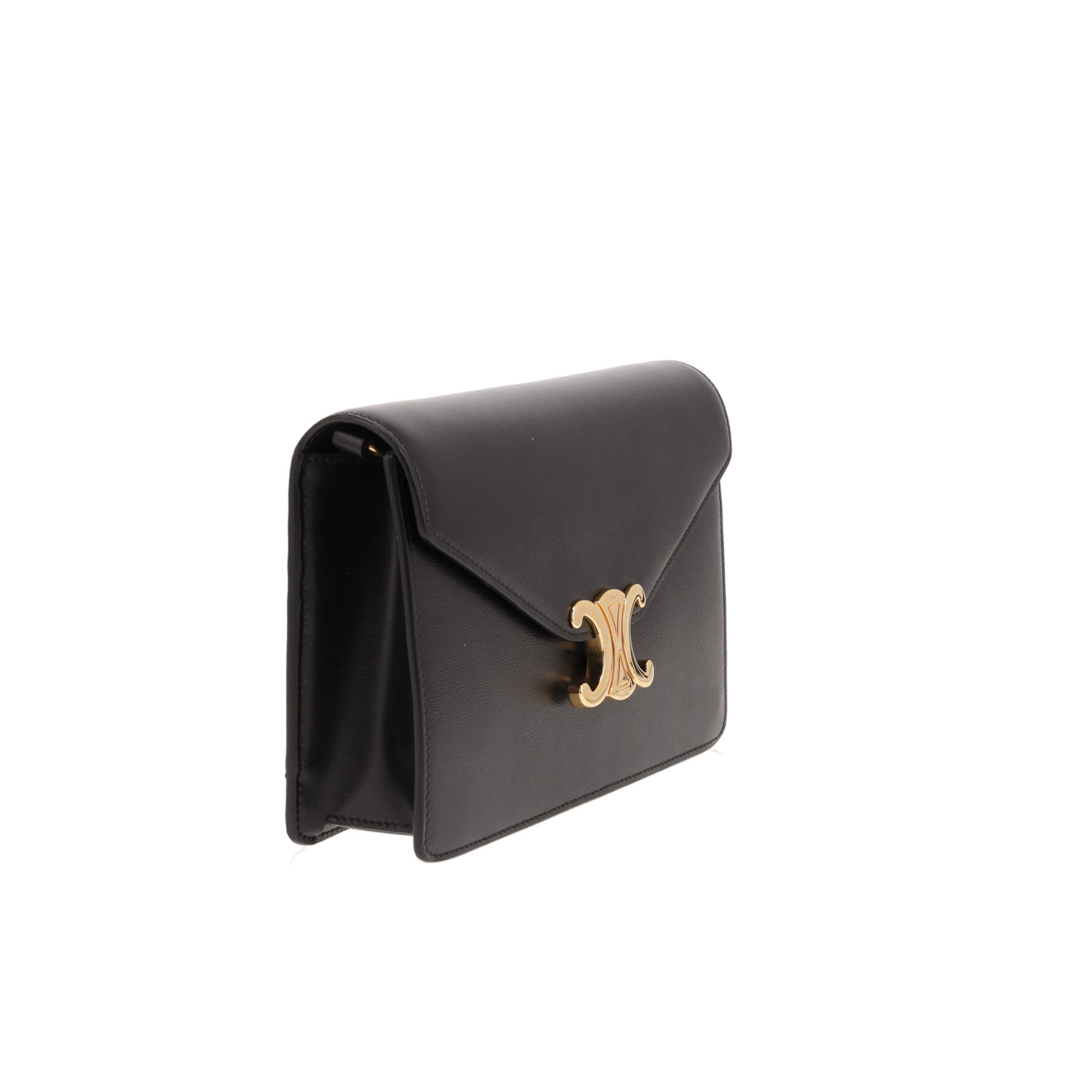 Celine Margo shoulder bag in black leather