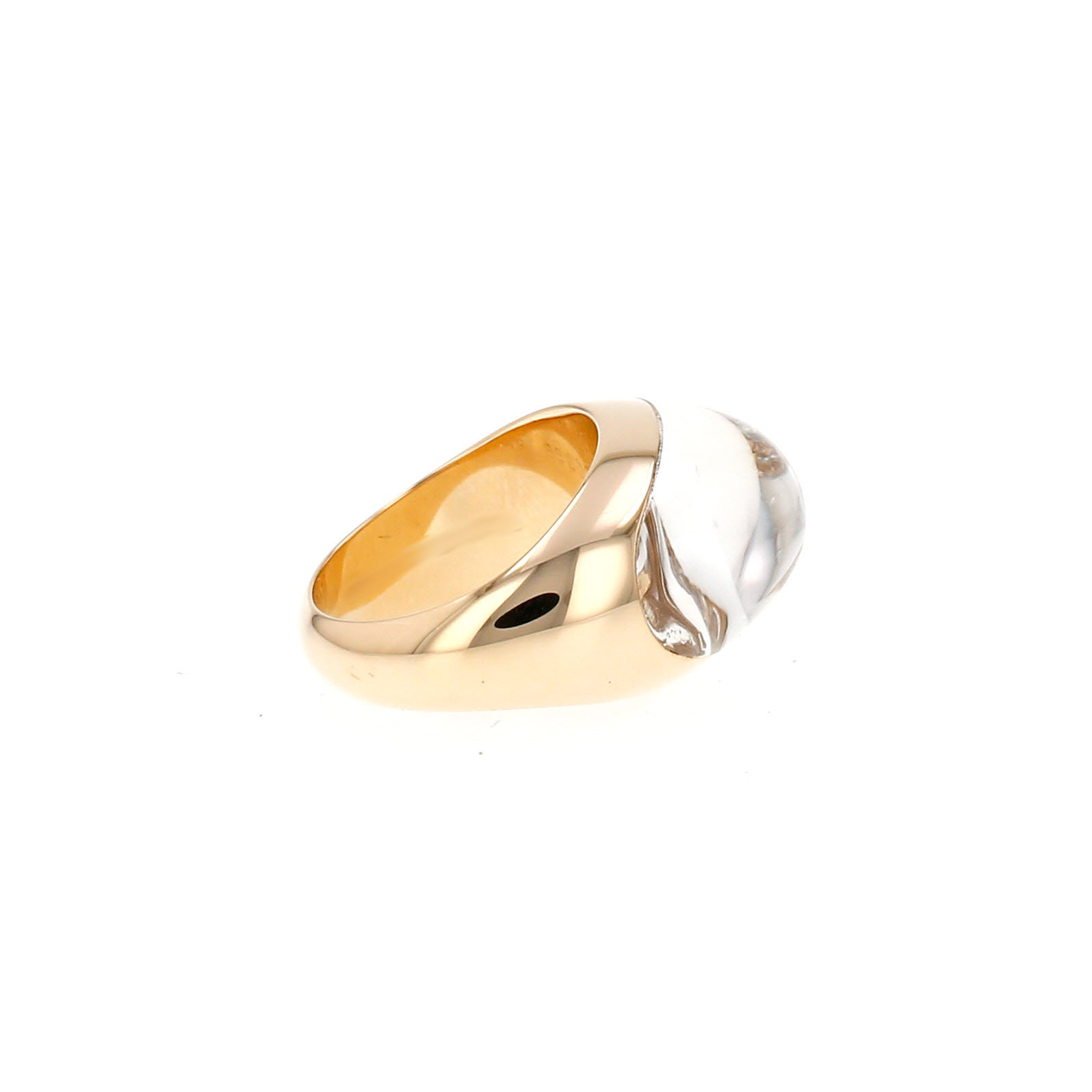 Bague Cartier Myst en or jaune, cristal de roche et diamants