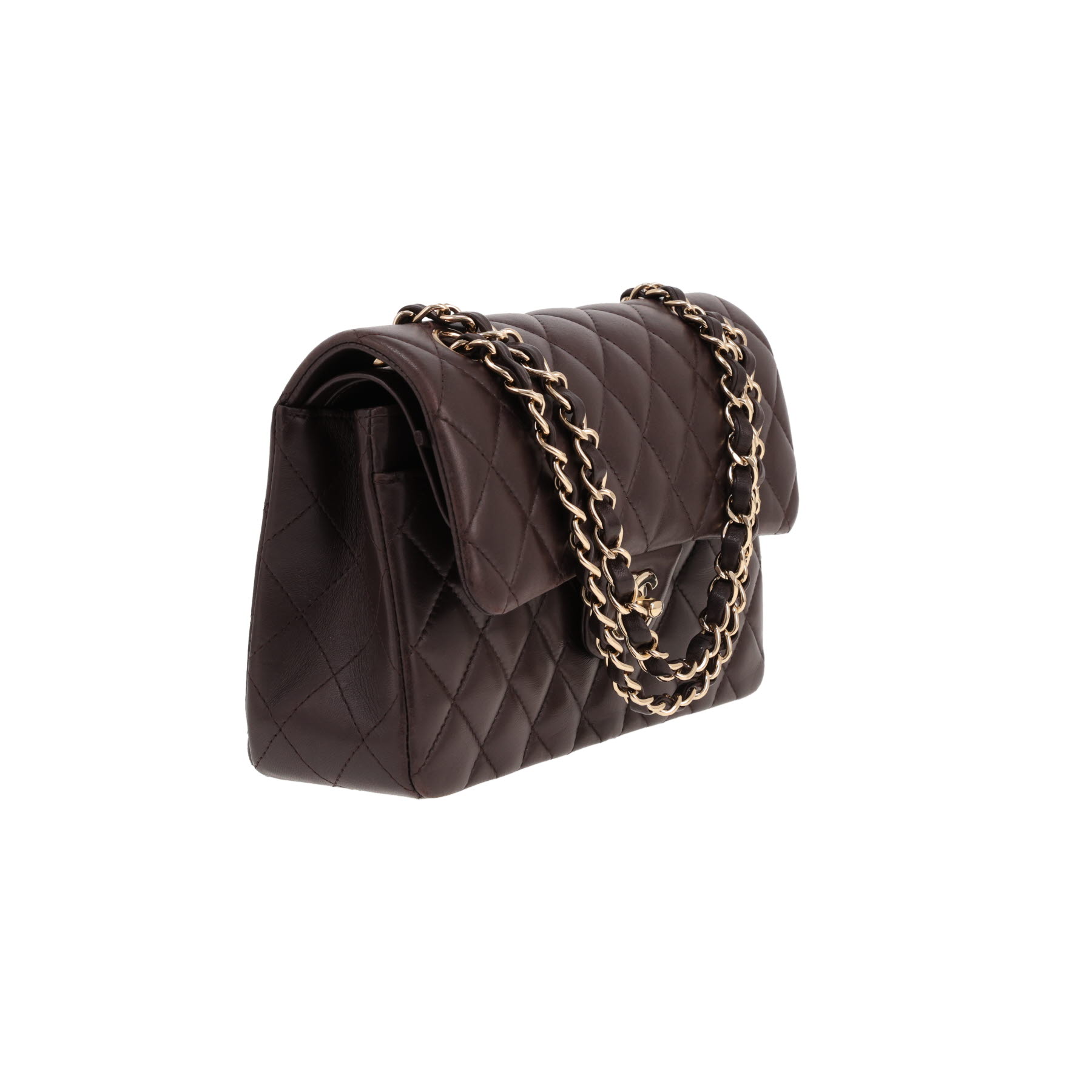 Chanel Timeless Petit handbag in brown quilted leather