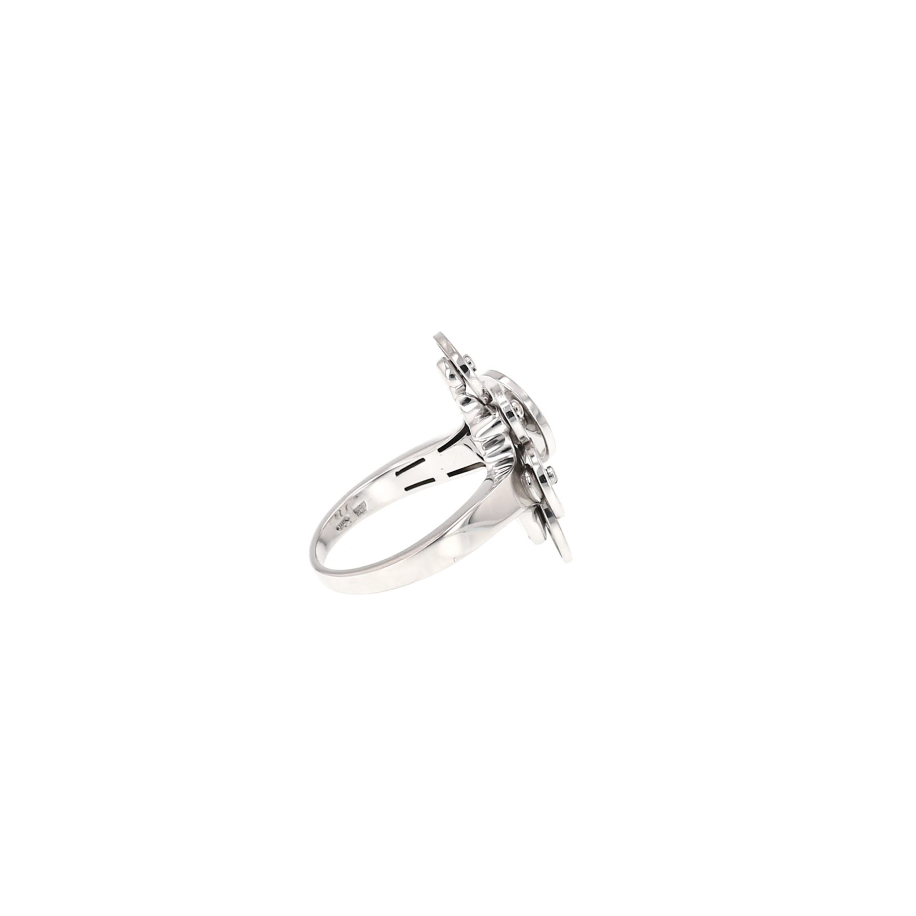 Bulgari Cyclades ring, large size, in white gold