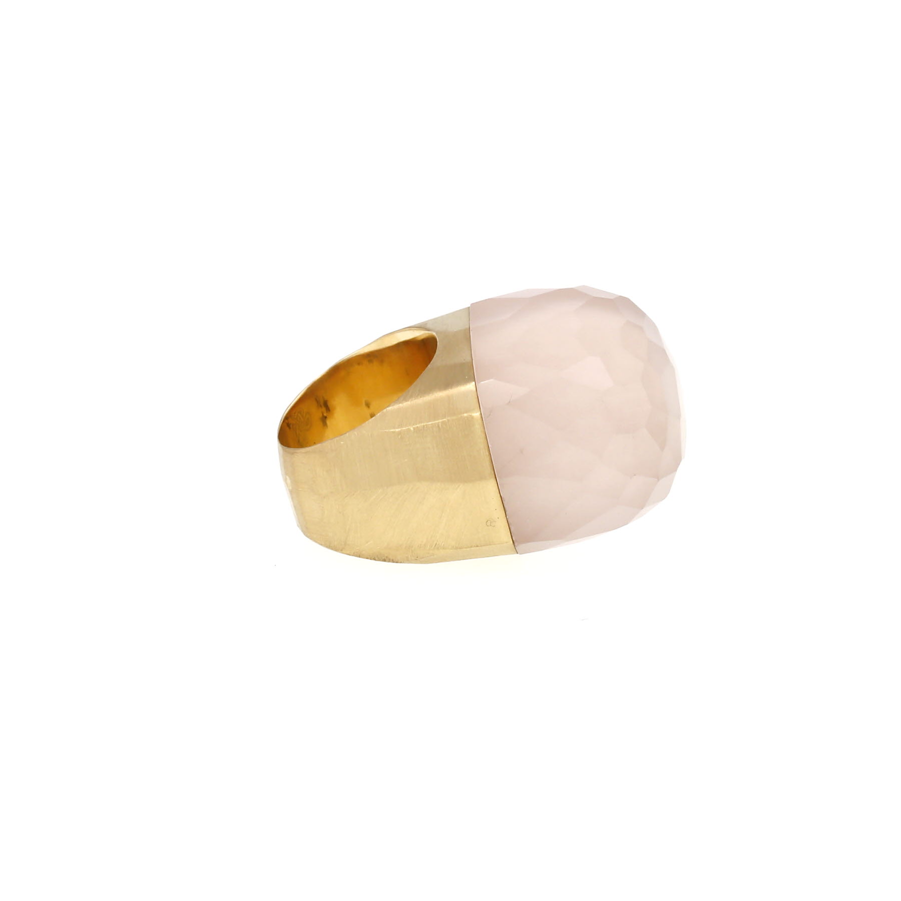 Bague H. Stern Diane Von Furstenberg en or jaune et quartz rose