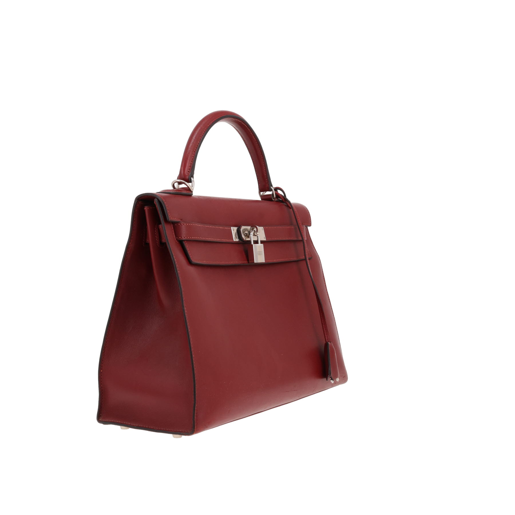 Bolso Hermès Kelly de 32 cm en piel Swift roja H