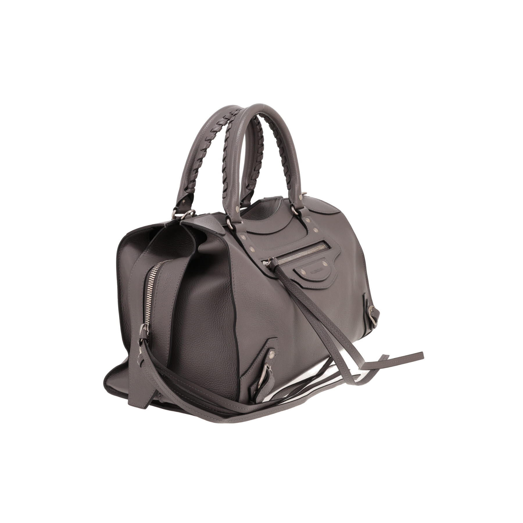 Sac à main Balenciaga  City en cuir grainé gris