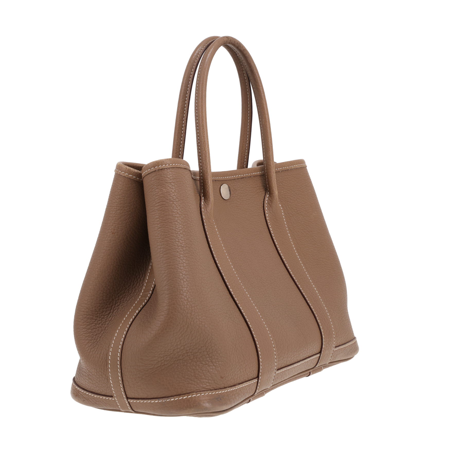 Bolso de mano Hermès «Garden Party» de 30 cm, de piel Togo Étoupe color paja