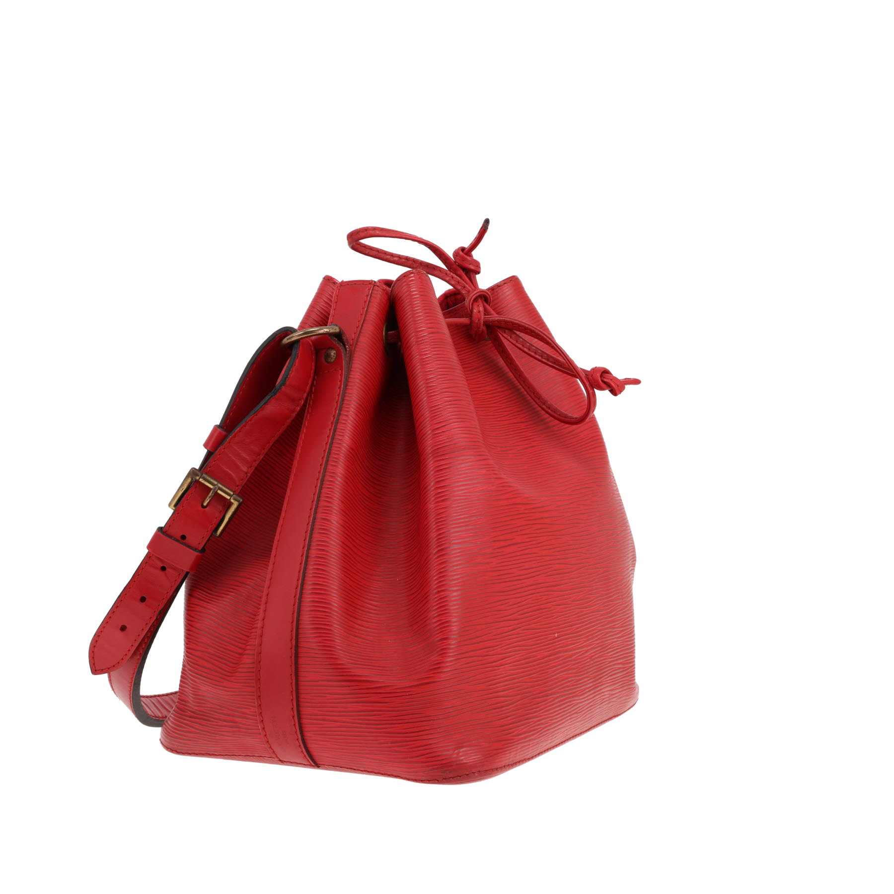 Louis Vuitton Petit Noé handbag in red Épi leather