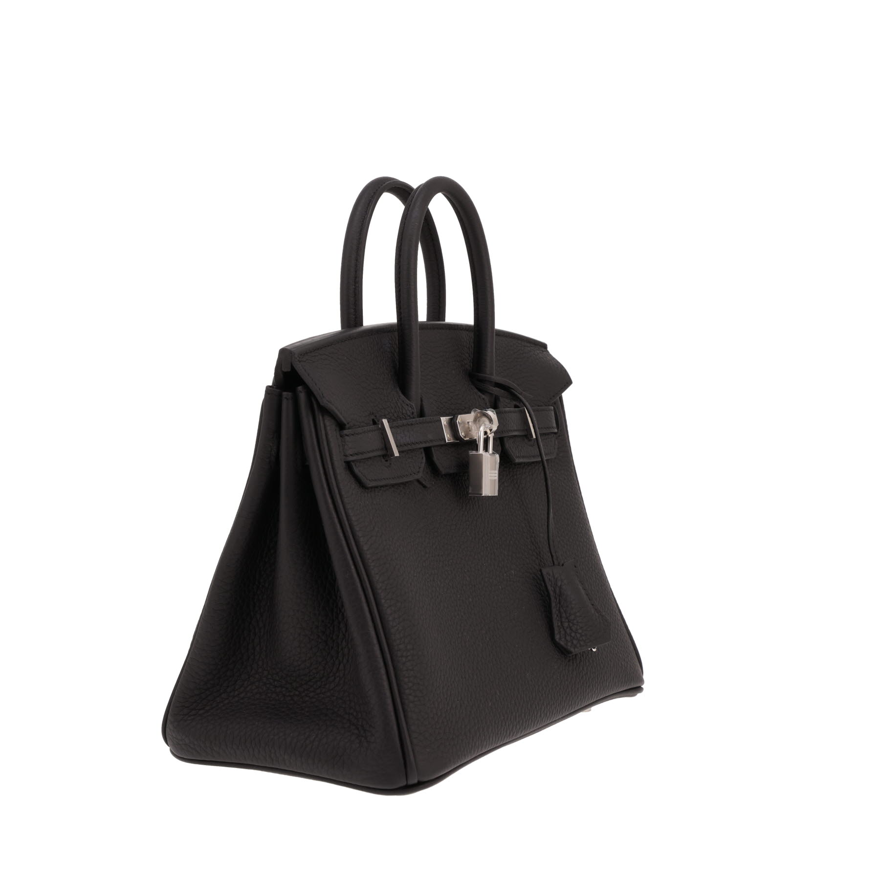 Bolso Hermès Birkin de 25 cm en piel Togo negra