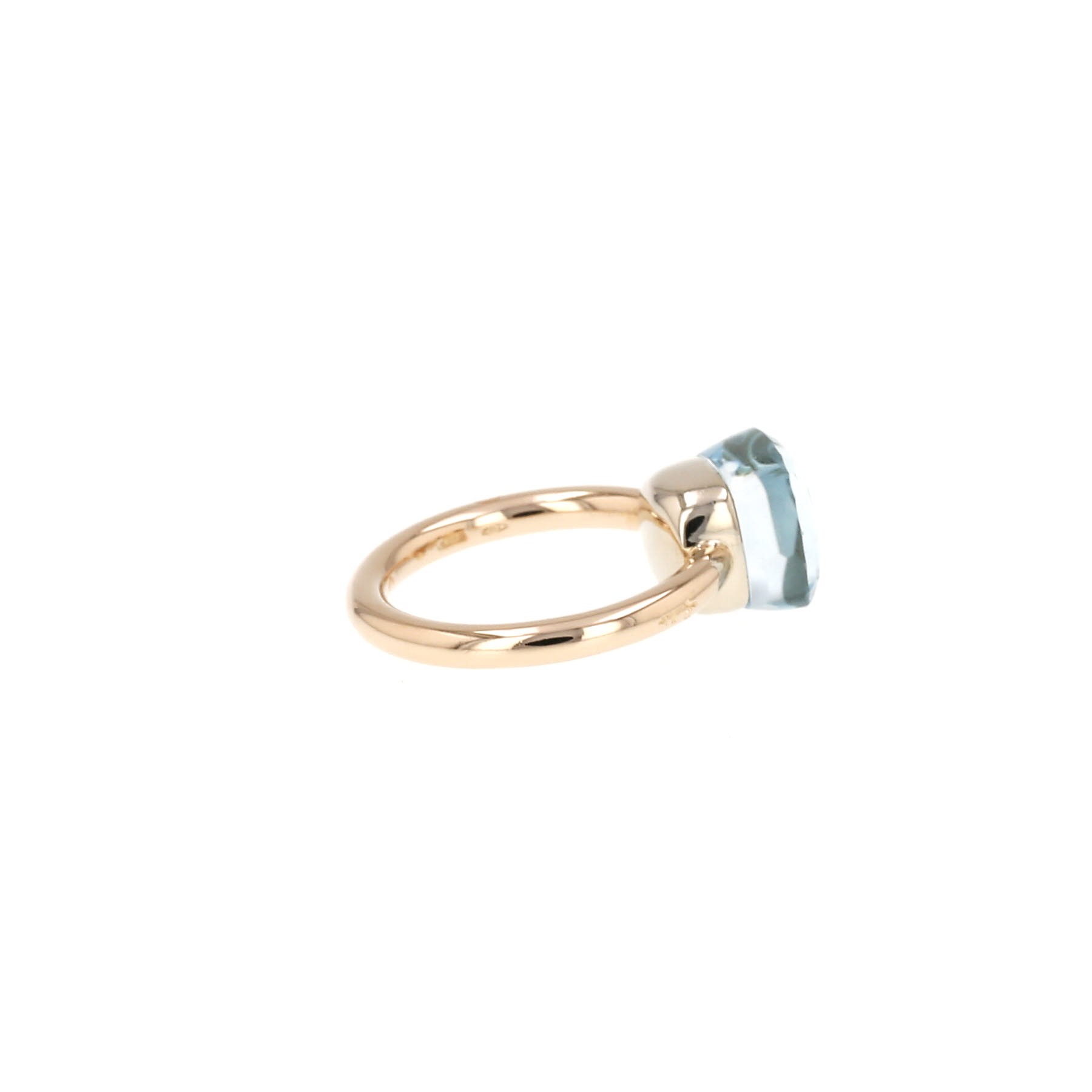 Bague Pomellato Nudo Classic en or rose, or blanc et topaze