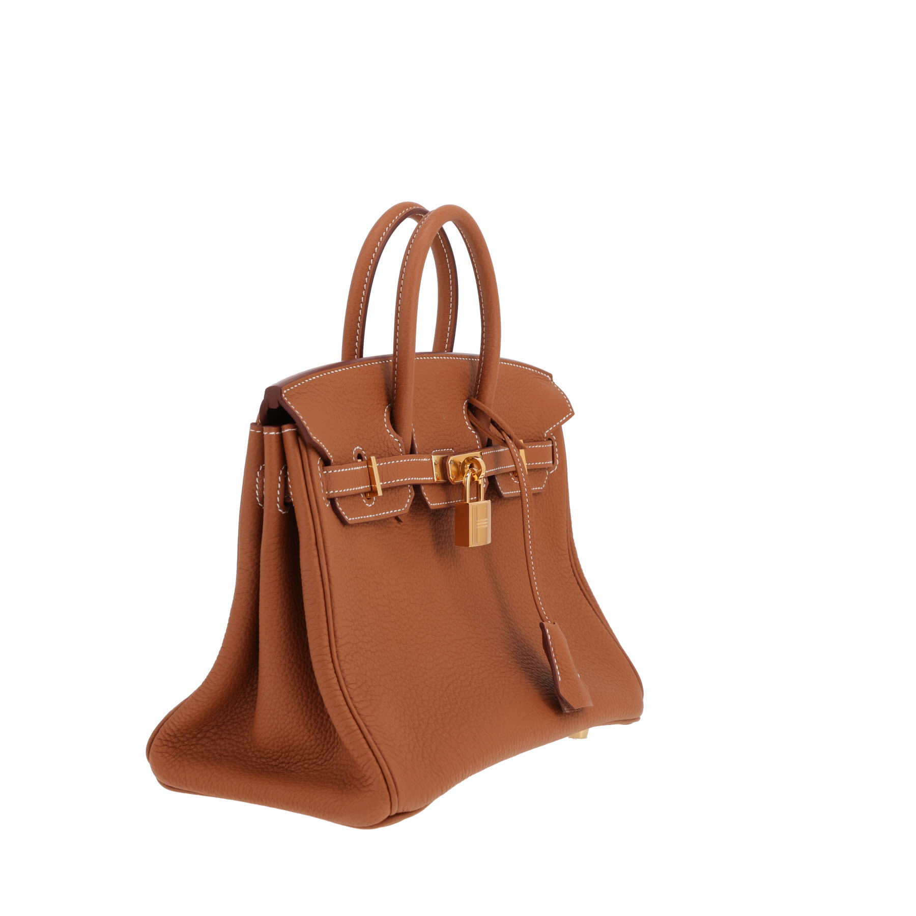 Bolso Hermès Birkin de 25 cm en piel Togo Gold