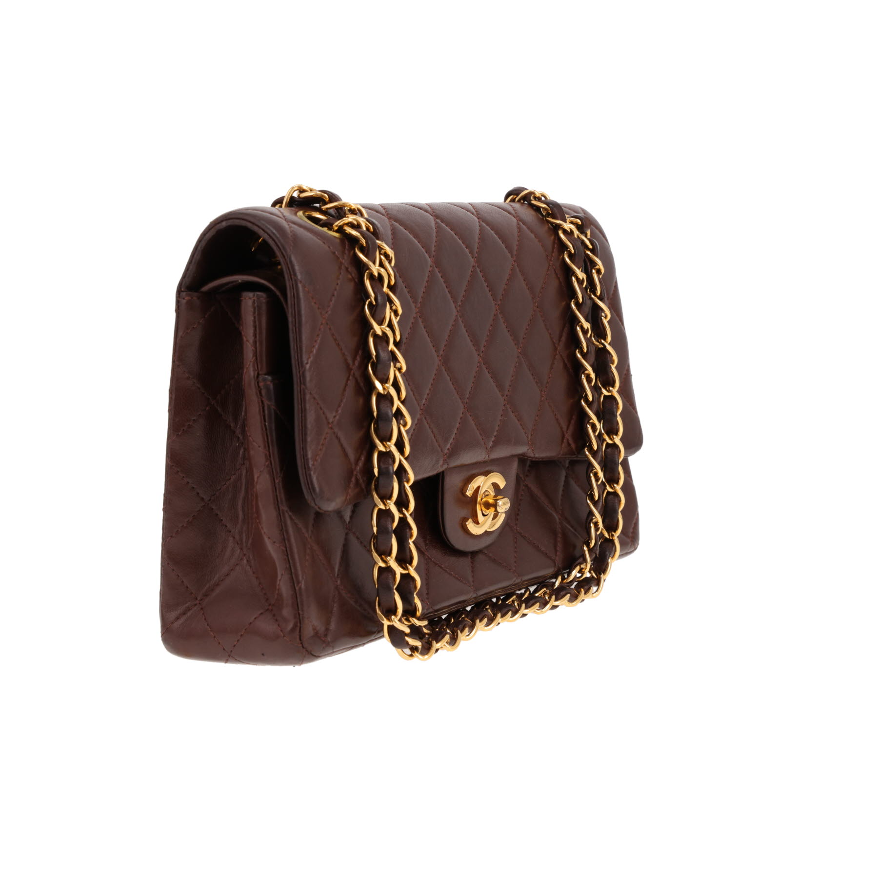 Sac à main Chanel  Timeless Classic en cuir matelassé marron