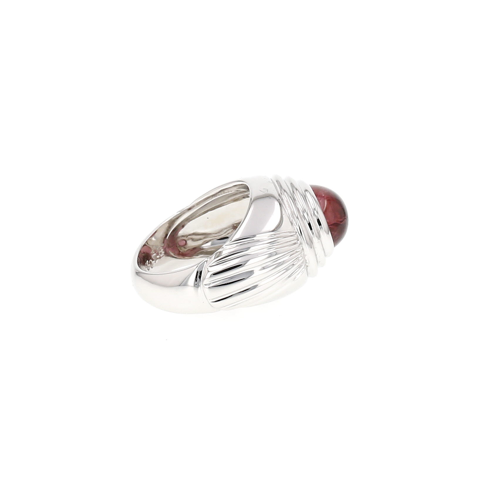Anillo «Jaipur» de Boucheron de los años 90, en oro blanco y turmalina rosa