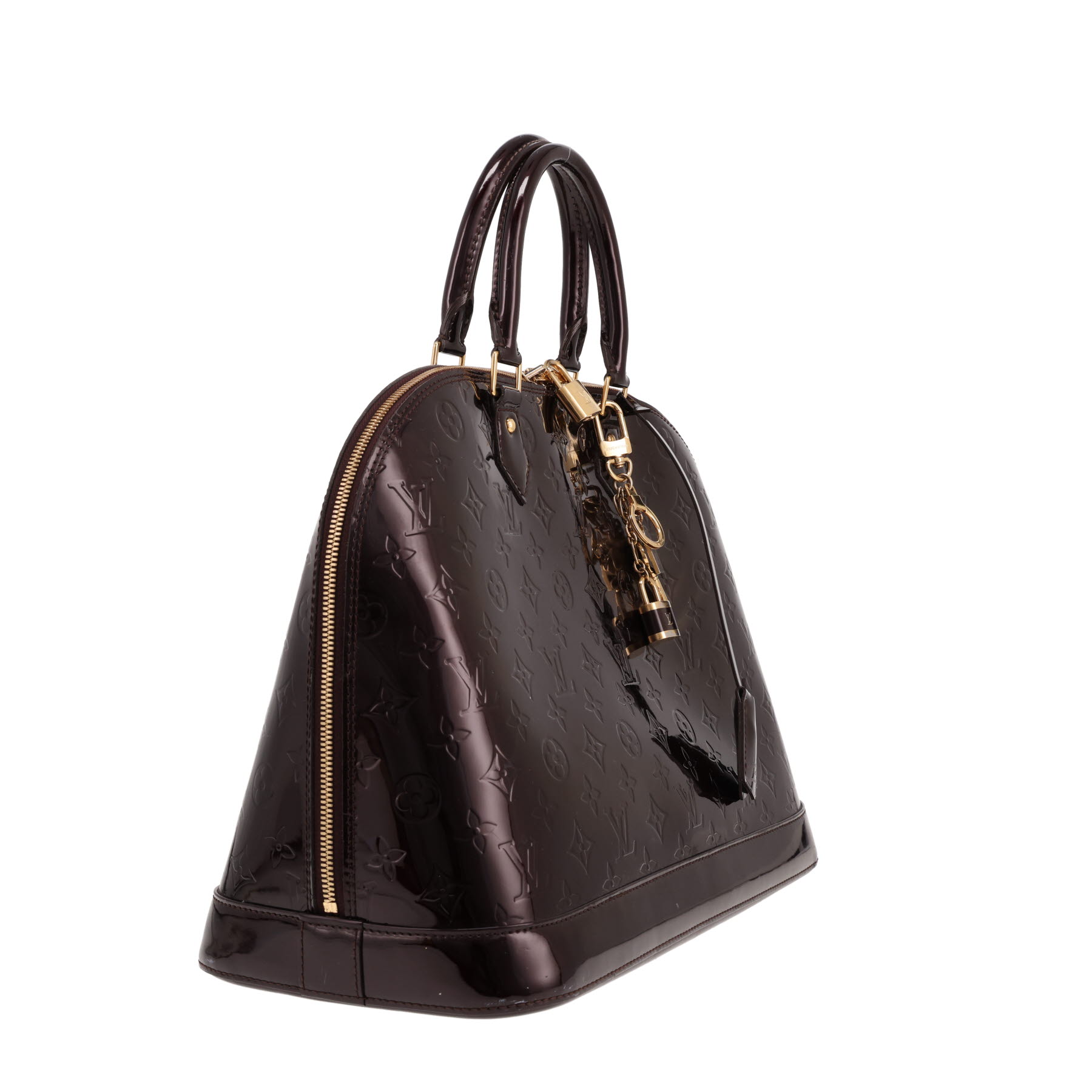 Sac à main Louis Vuitton  Alma en cuir verni aubergine