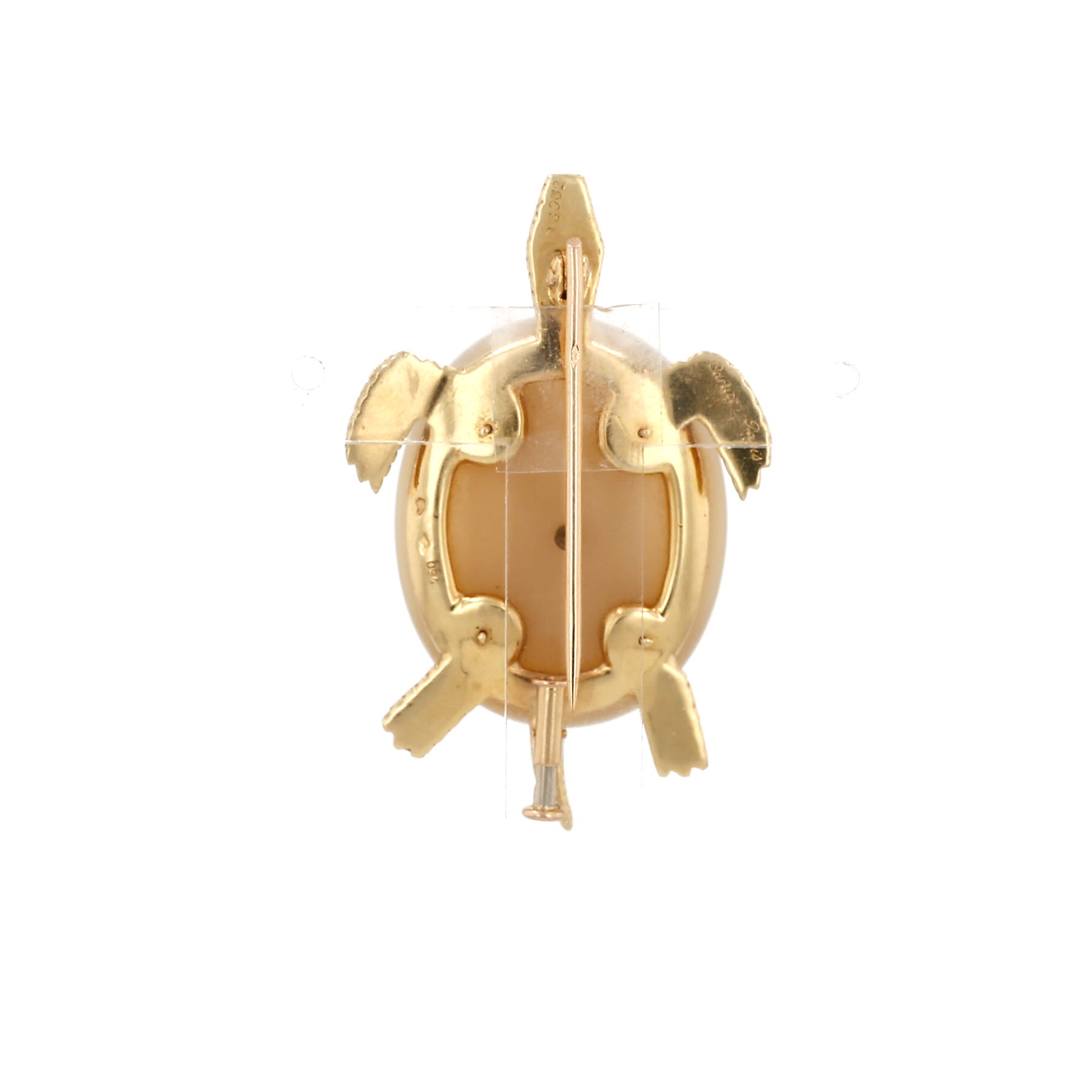 Broche Cartier  en or jaune, calcédoine et diamants