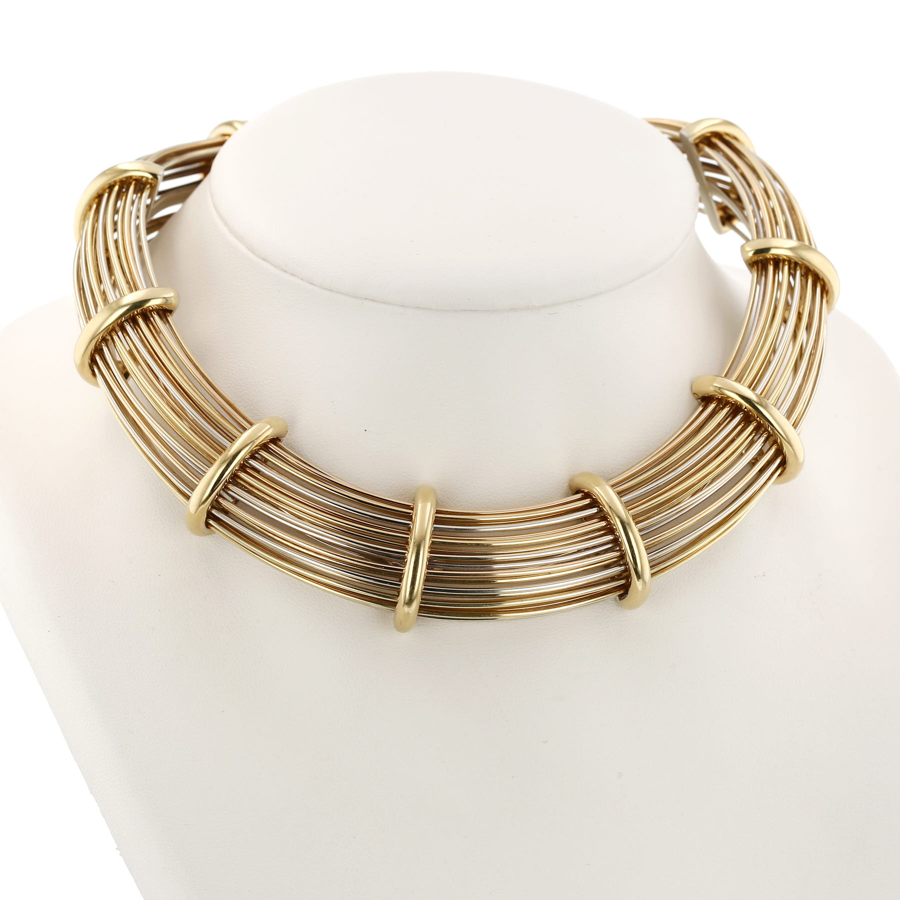 Poiray necklace in three-tone gold