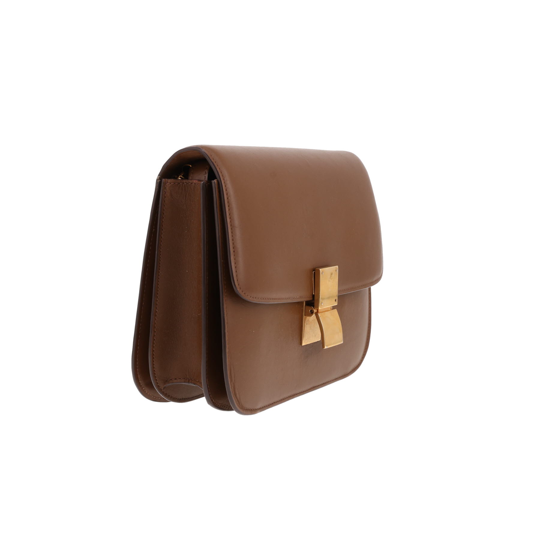Sac bandoulière Celine  Classic Box en cuir marron