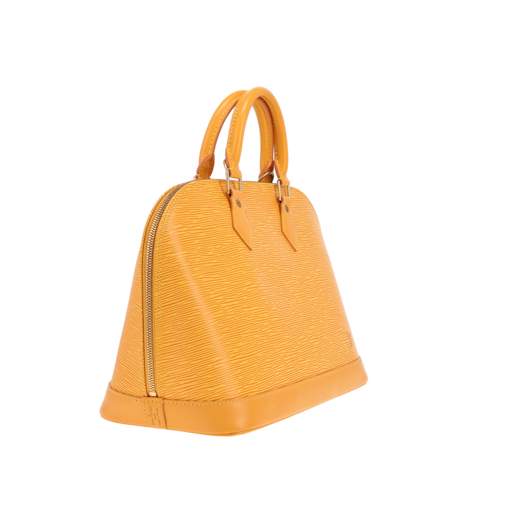 Louis Vuitton Alma handbag in yellow Épi leather