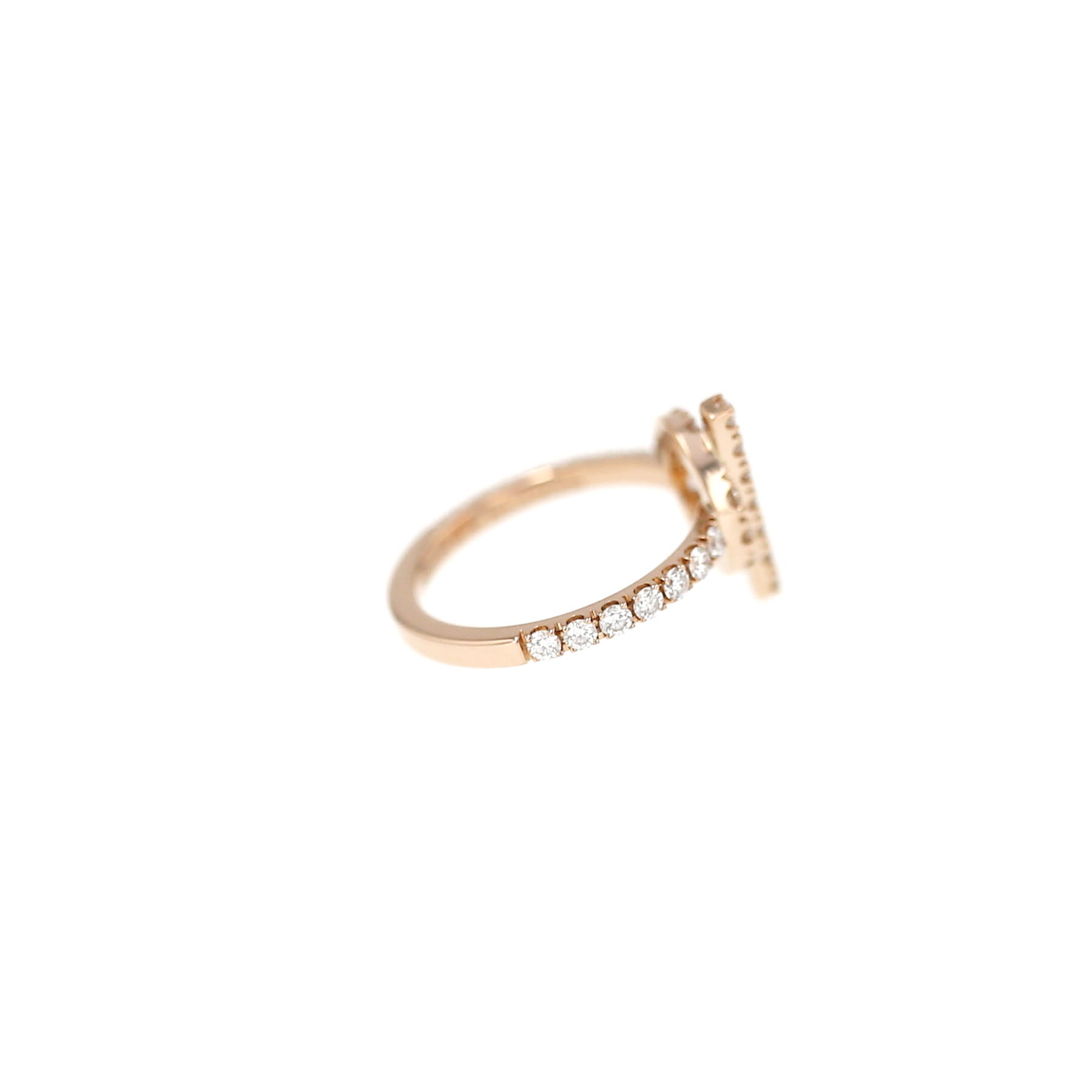 Hermès Finesse ring in rose gold and diamonds