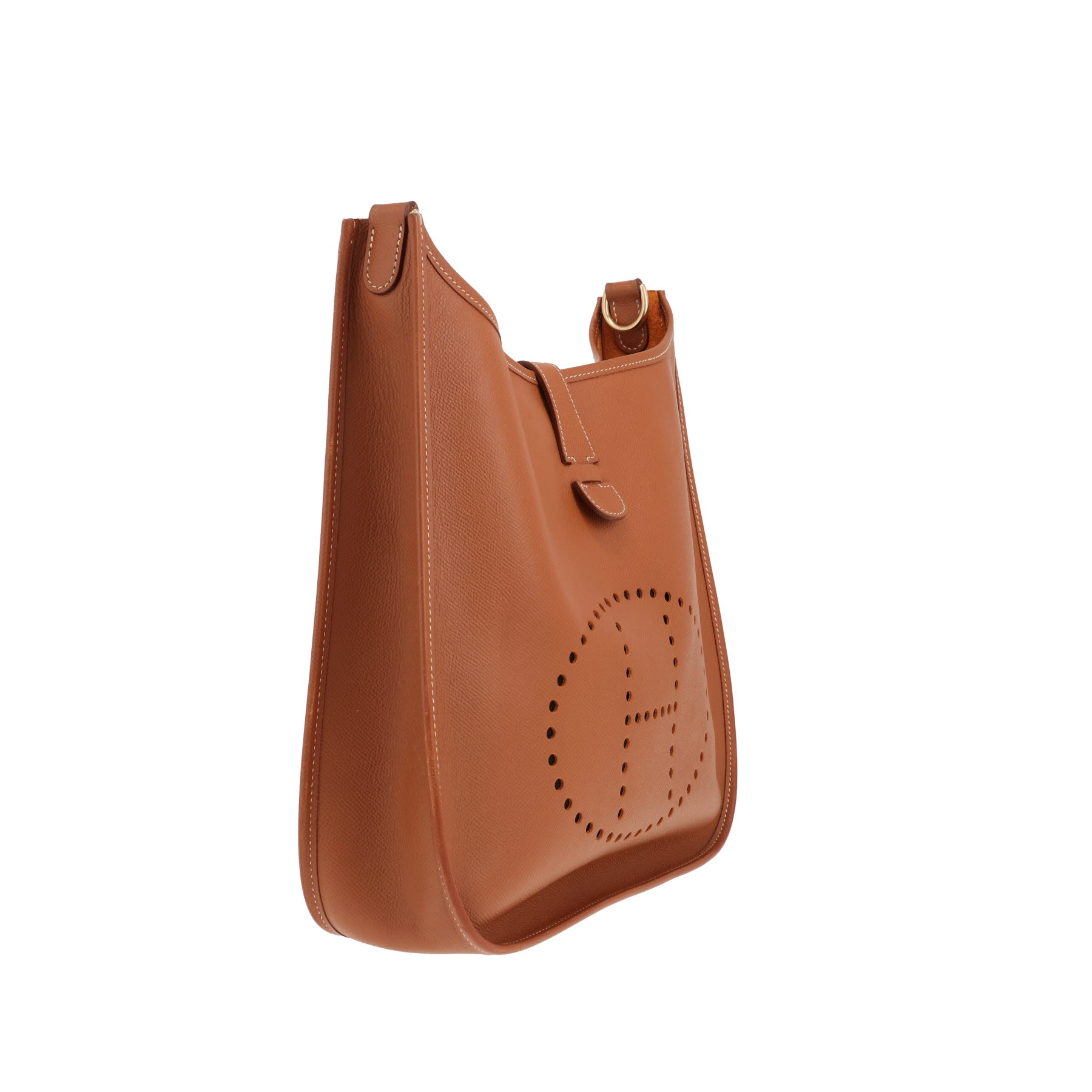 Borsa a tracolla Hermès Evelyne in pelle Gold