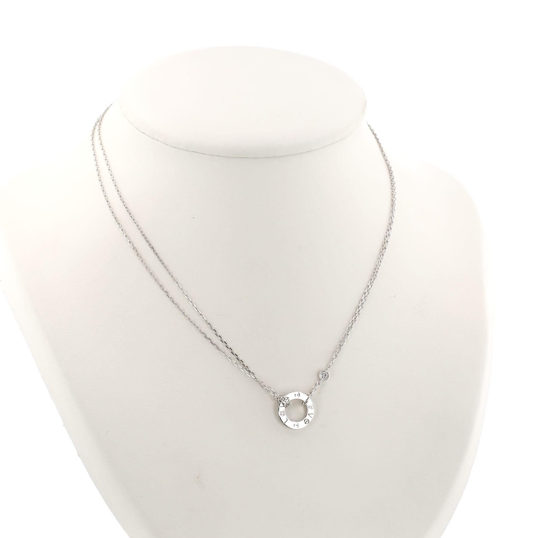Collar Cartier Love de oro blanco y diamantes