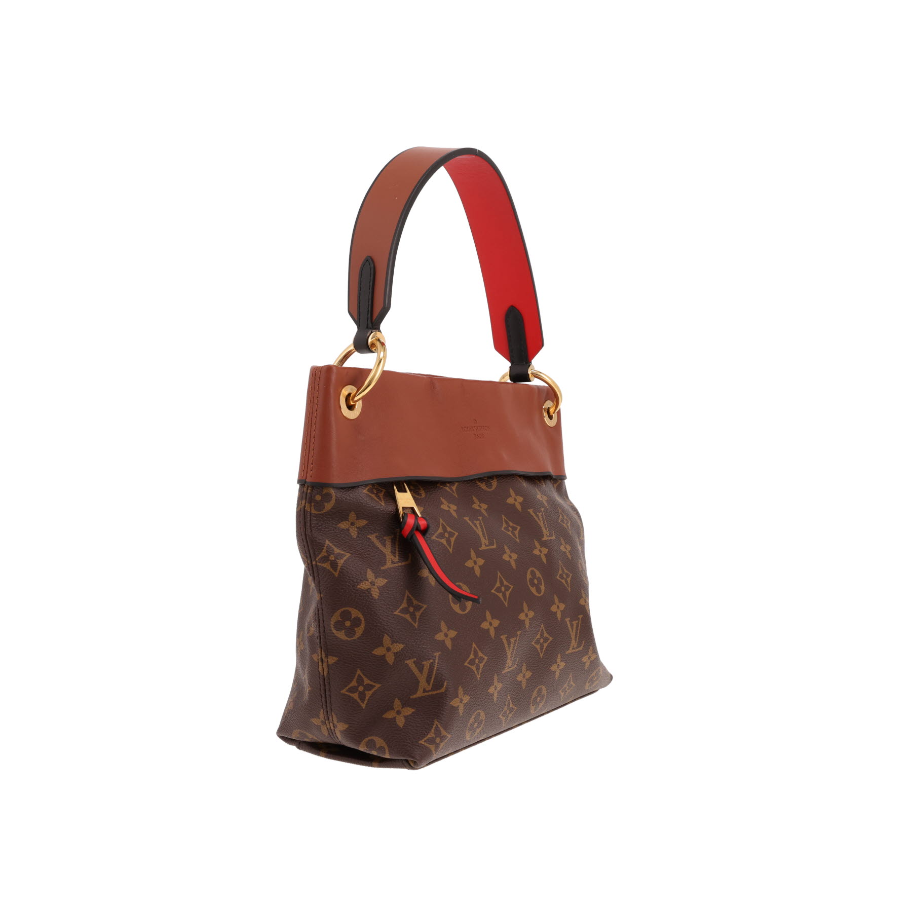 Bolso Louis Vuitton «Tuileries» de lona Monogram marrón y piel marrón
