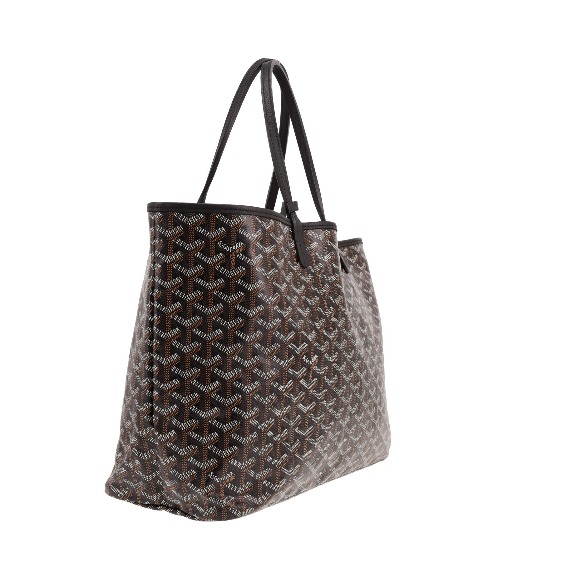 Goyard Saint-Louis small tote bag in black Goyardine canvas and black leather