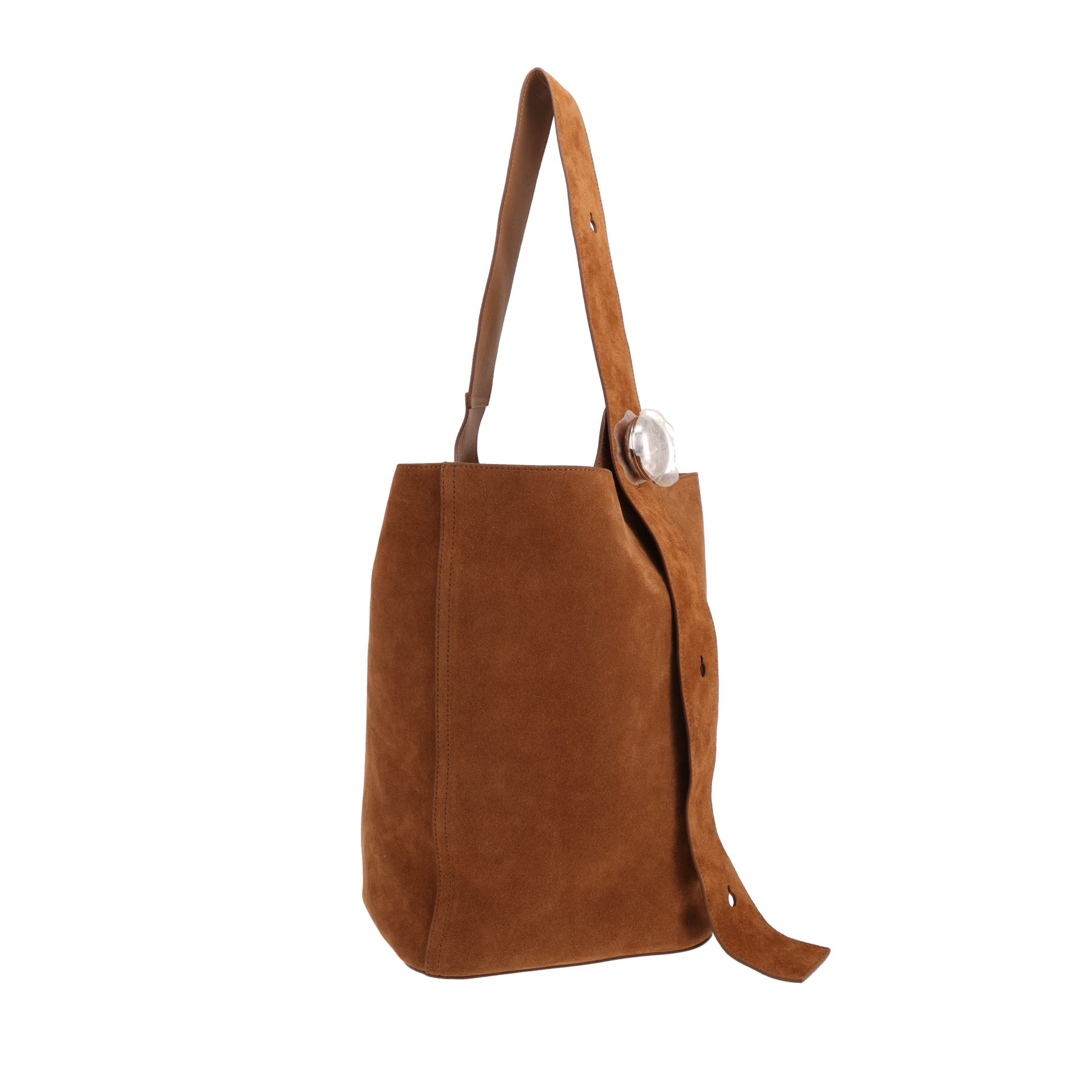 Borsa Loewe  Pebble in pelle di vitello Doblis marrone