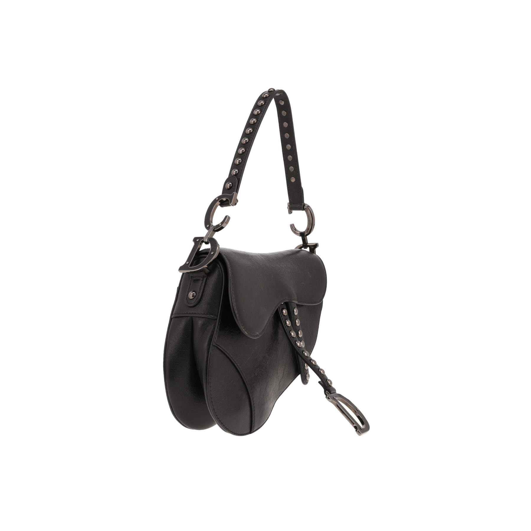 Borsa Dior Saddle in pelle nera