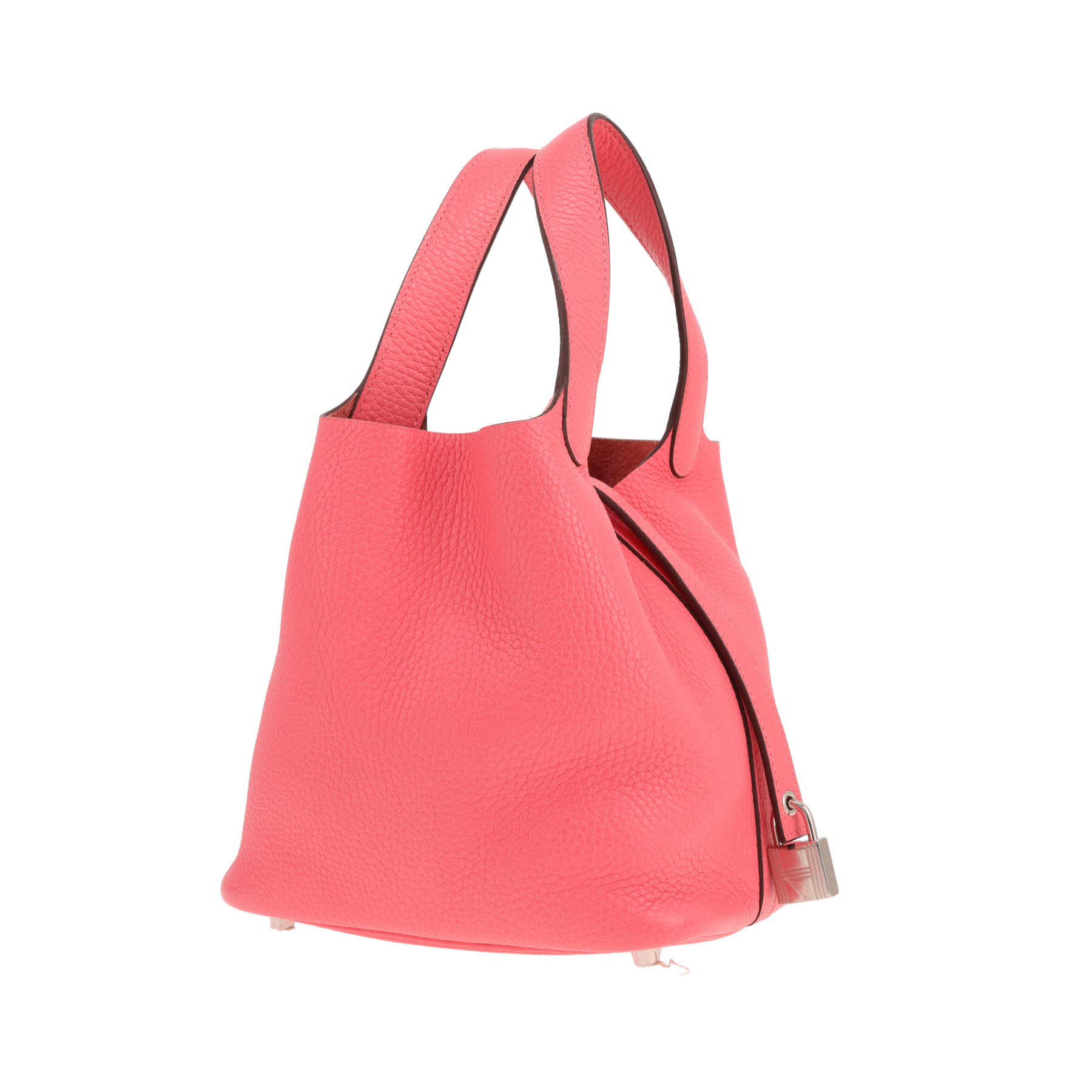 Sac à main Hermès  Picotin 18 cm en cuir togo rose Azalée