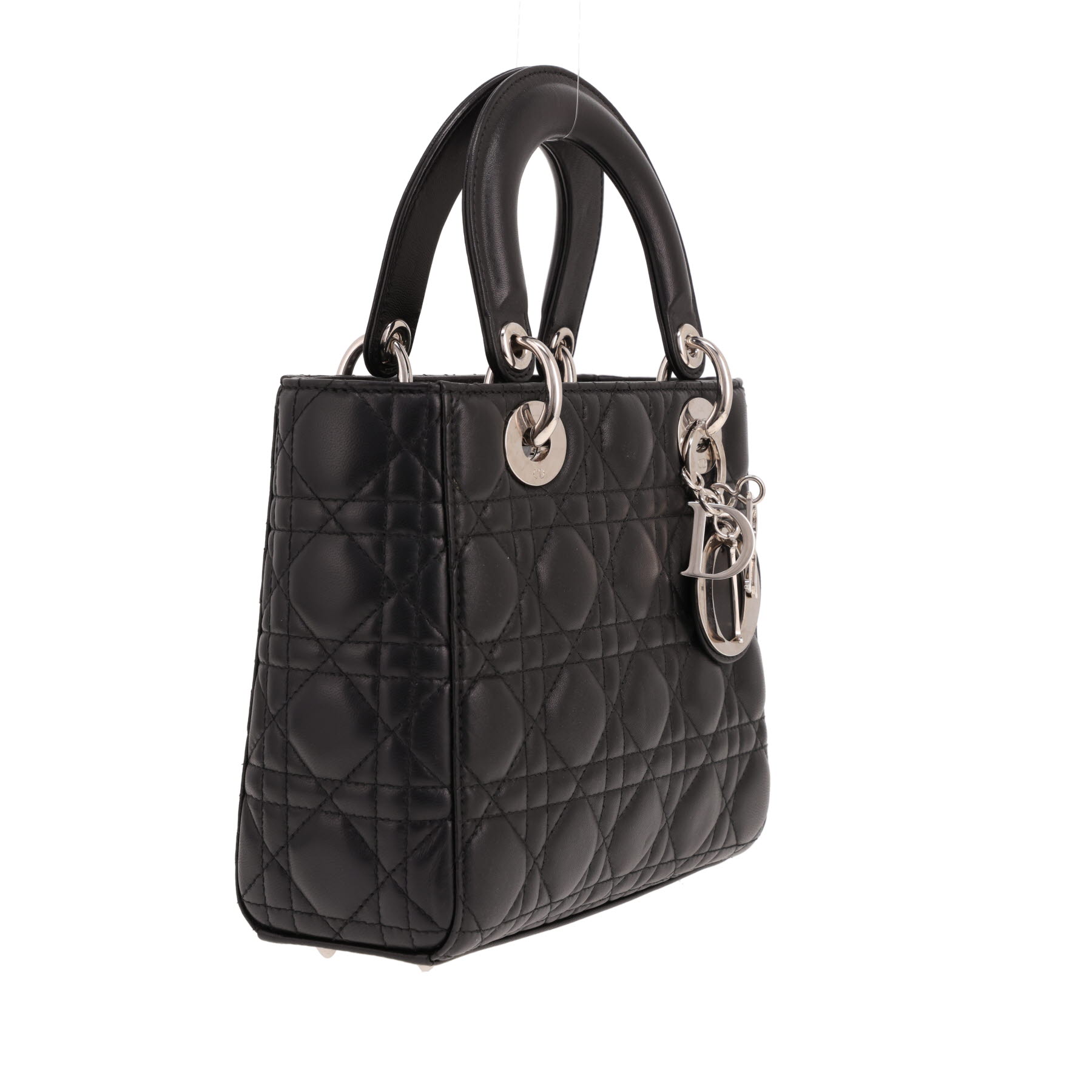Sac à main Dior  My ABCDIOR petit modèle  en cuir cannage noir