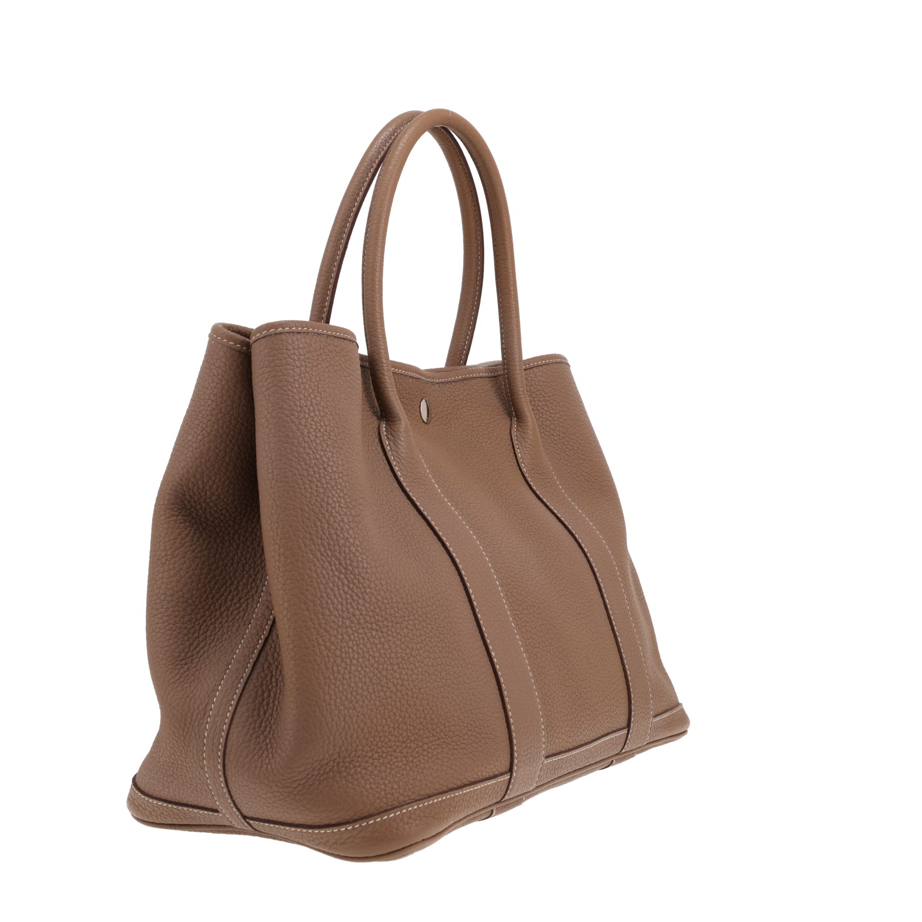 Hermès ‘Garden’ handbag in Étoupe leather