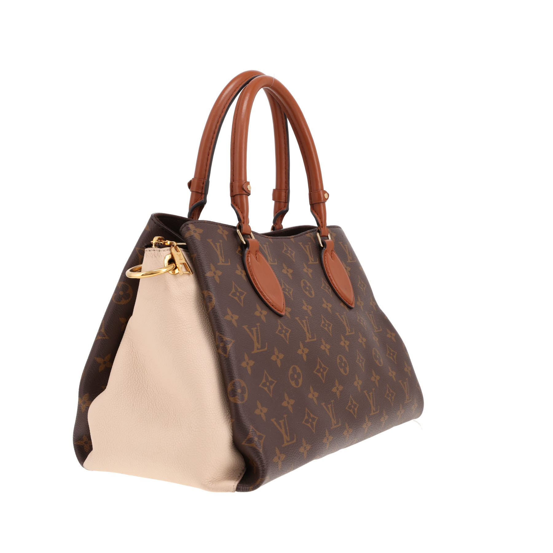 Sac à main Louis Vuitton  Vendôme en toile monogram marron et cuir taurillon clémence beige
