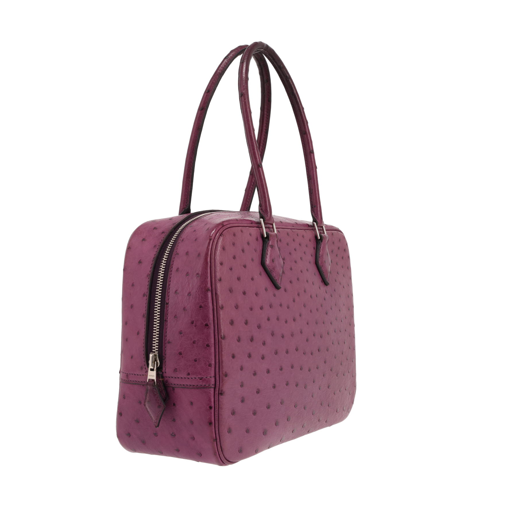 Hermès handbag  Purple ostrich feather