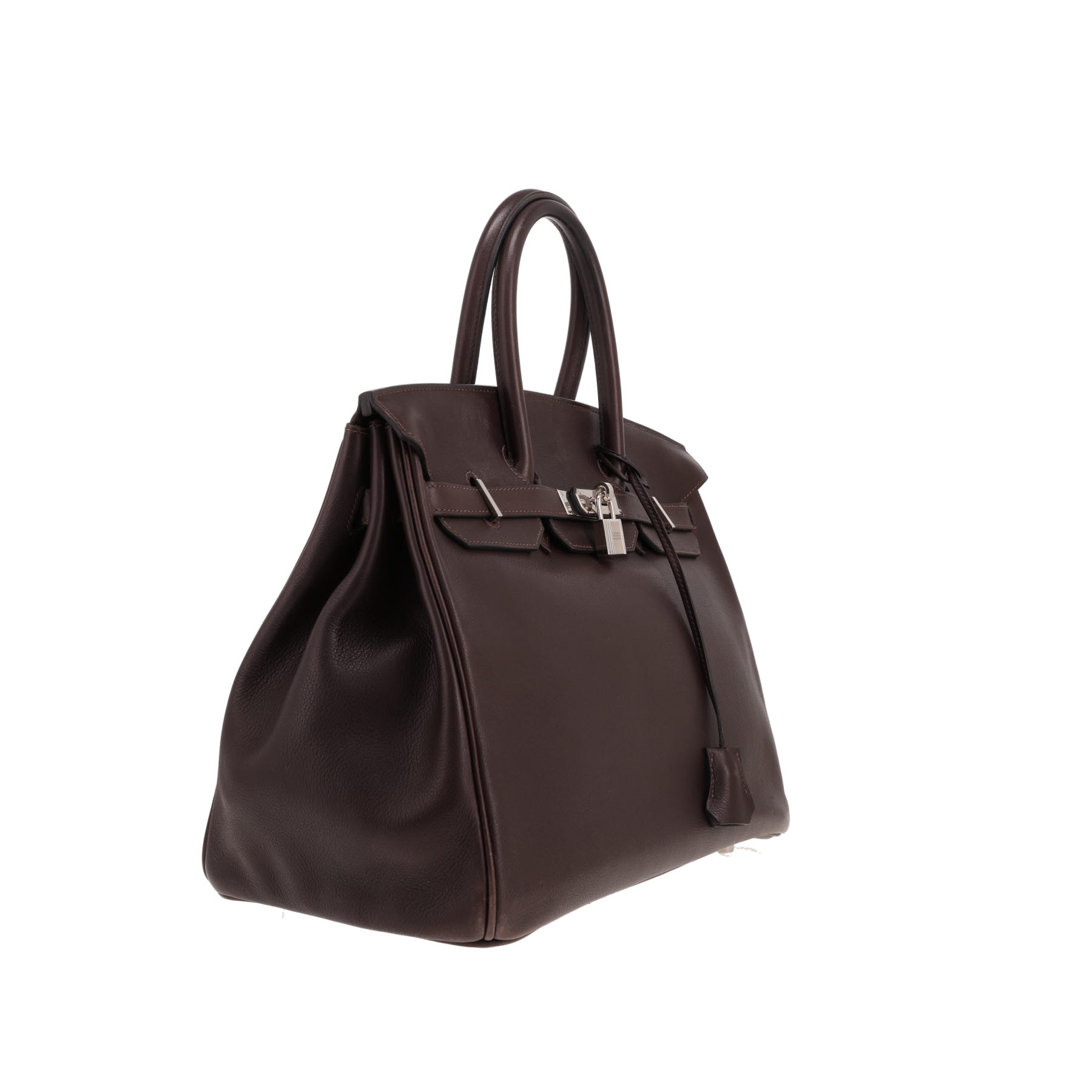 Hermès Birkin handbag, 35 cm, in chocolate-brown leather