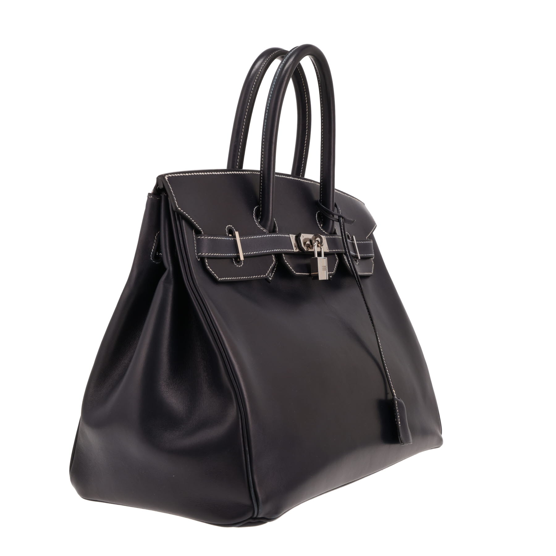 Hermès Birkin handbag, 35 cm, in Bleu Marine box leather