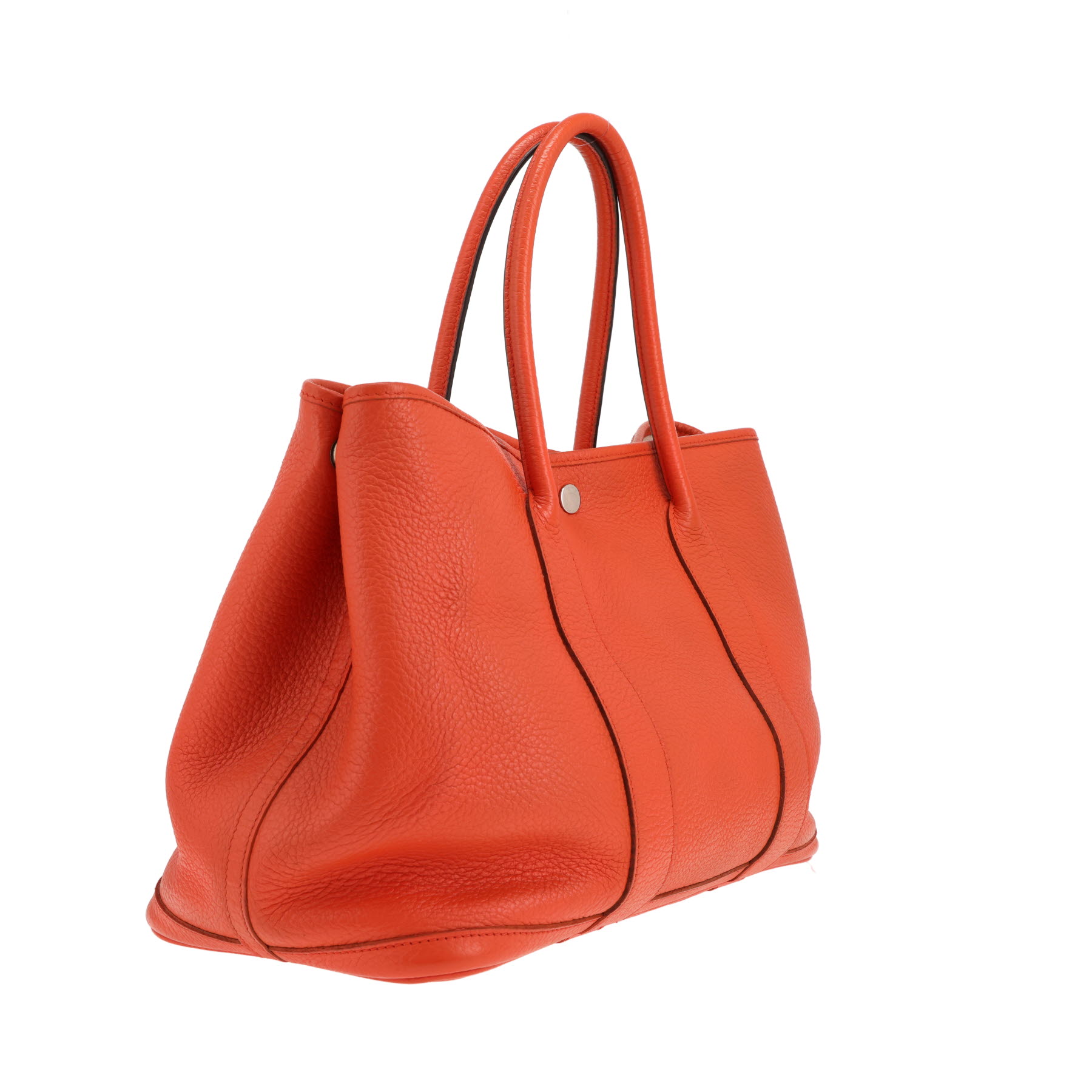 Bolso de mano Hermès «Garden Party» de 36 cm, de piel de taurillón «Clémence» Orange