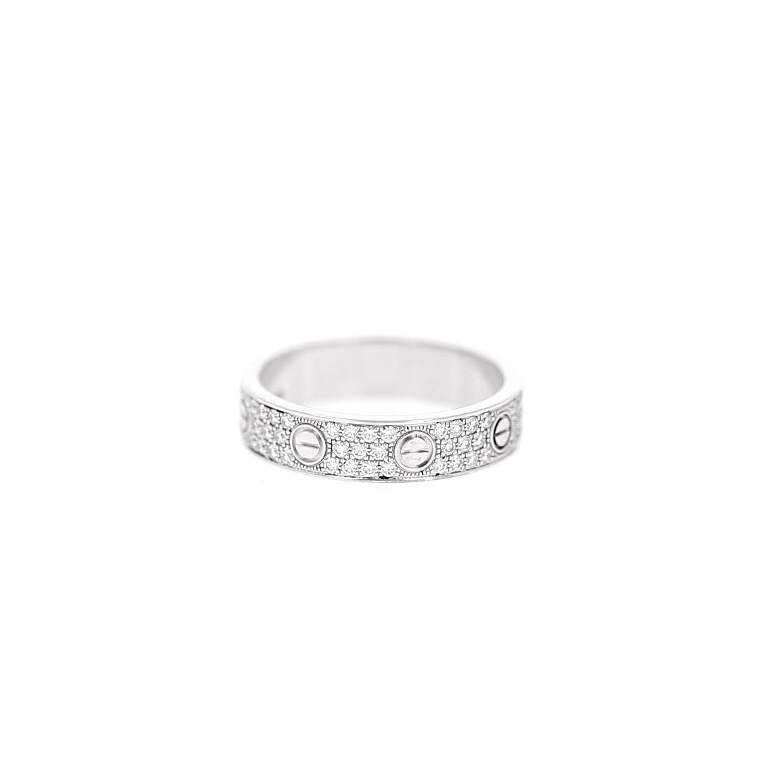 Small Cartier Love ring in white gold and diamonds