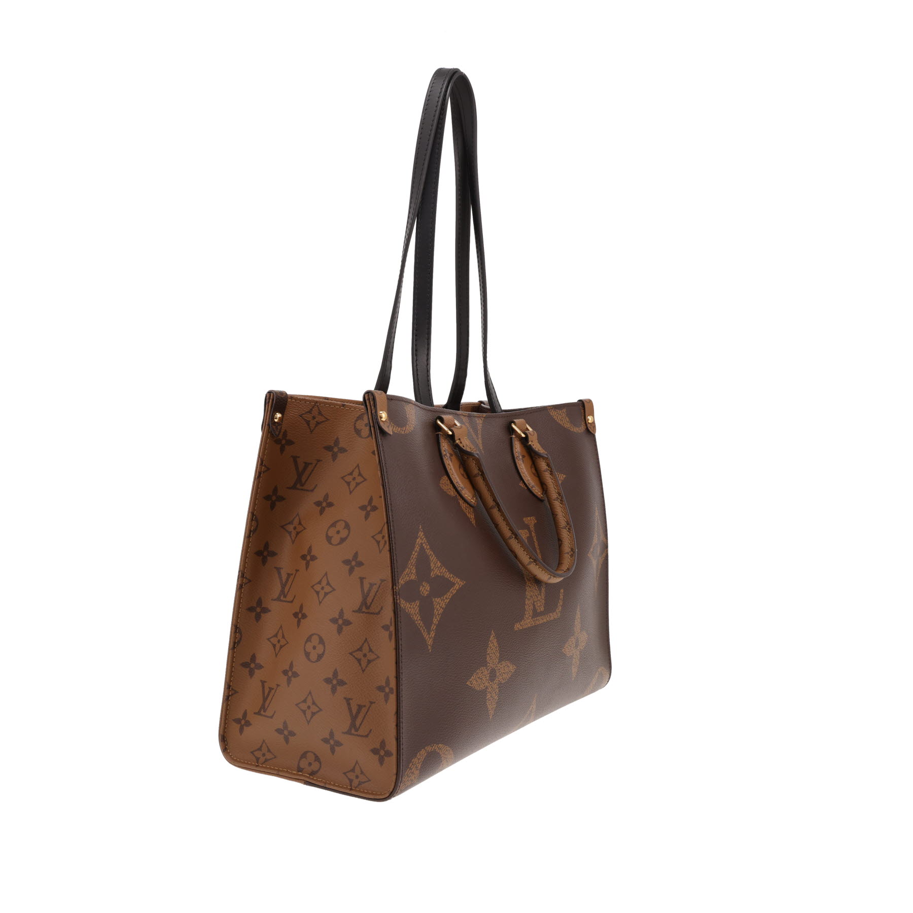 Bolso de mano Louis Vuitton «Onthego» de lona Monogram en dos tonos de marrón
