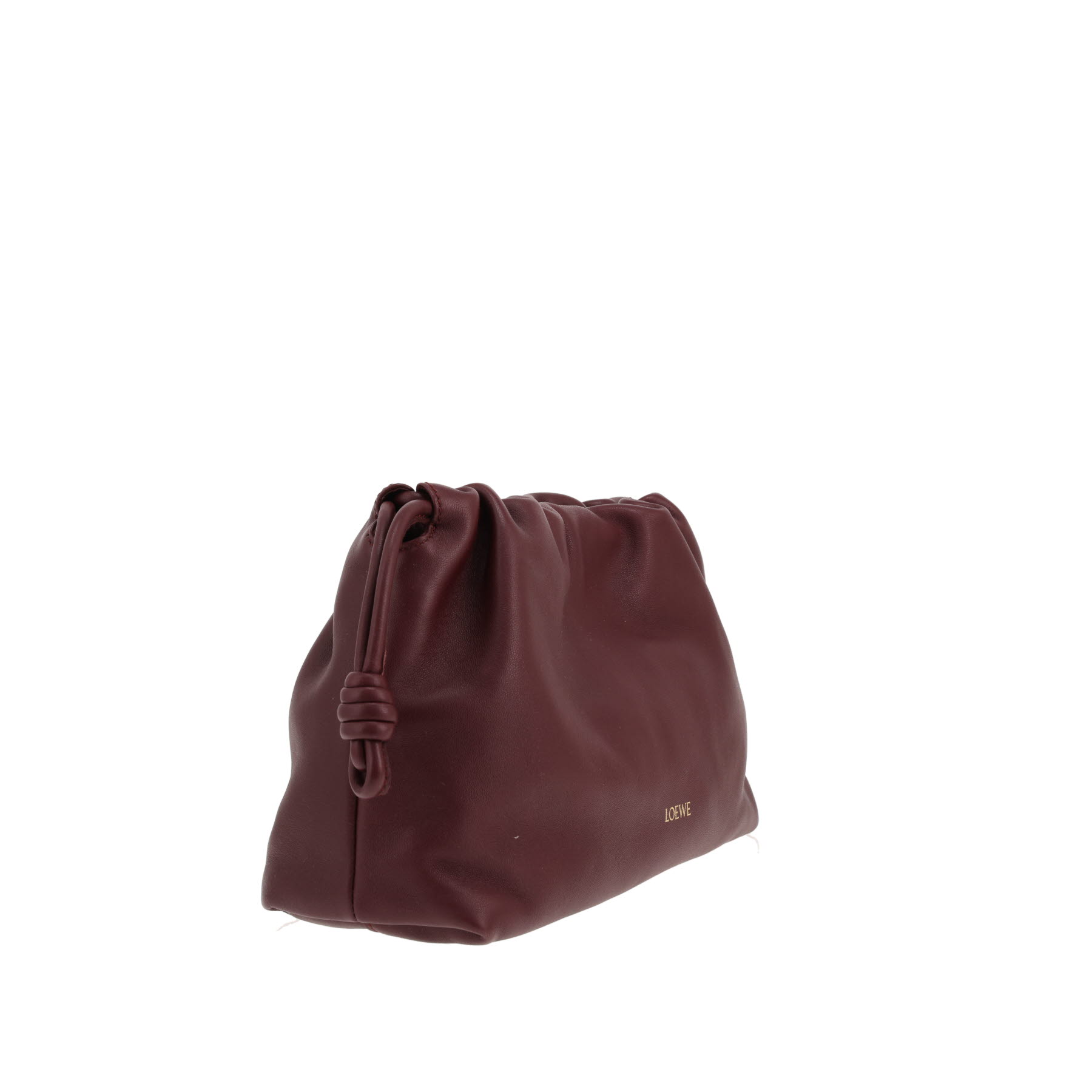 Loewe Flamenco Knot shoulder bag in Bordeaux leather